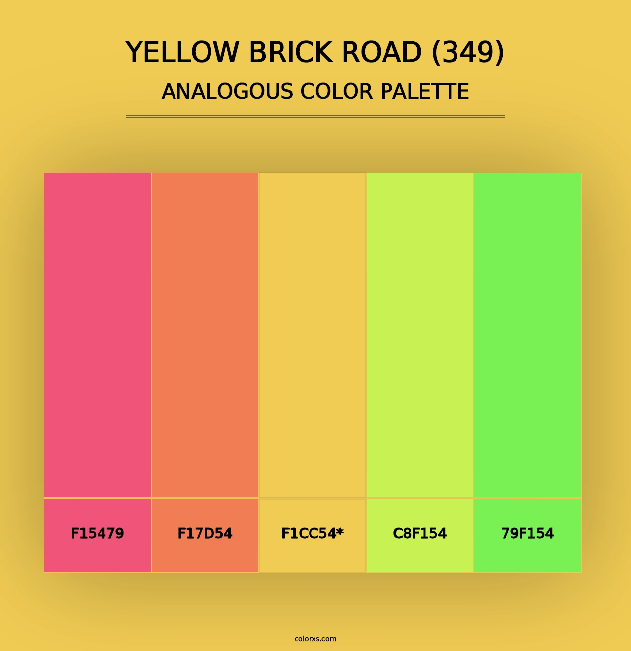 Yellow Brick Road (349) - Analogous Color Palette