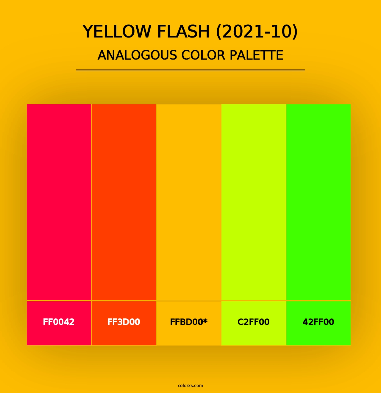 Yellow Flash (2021-10) - Analogous Color Palette