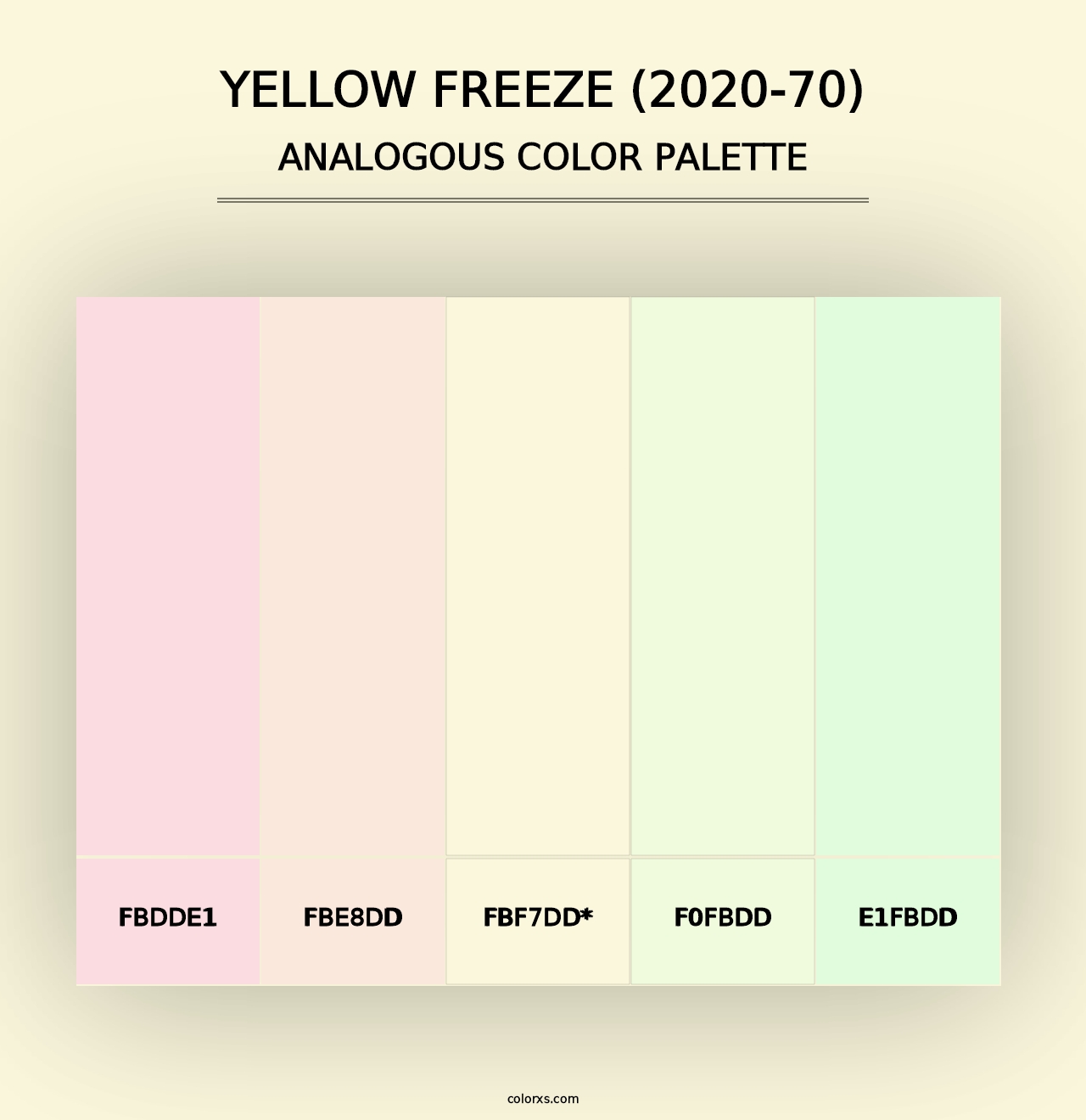 Yellow Freeze (2020-70) - Analogous Color Palette