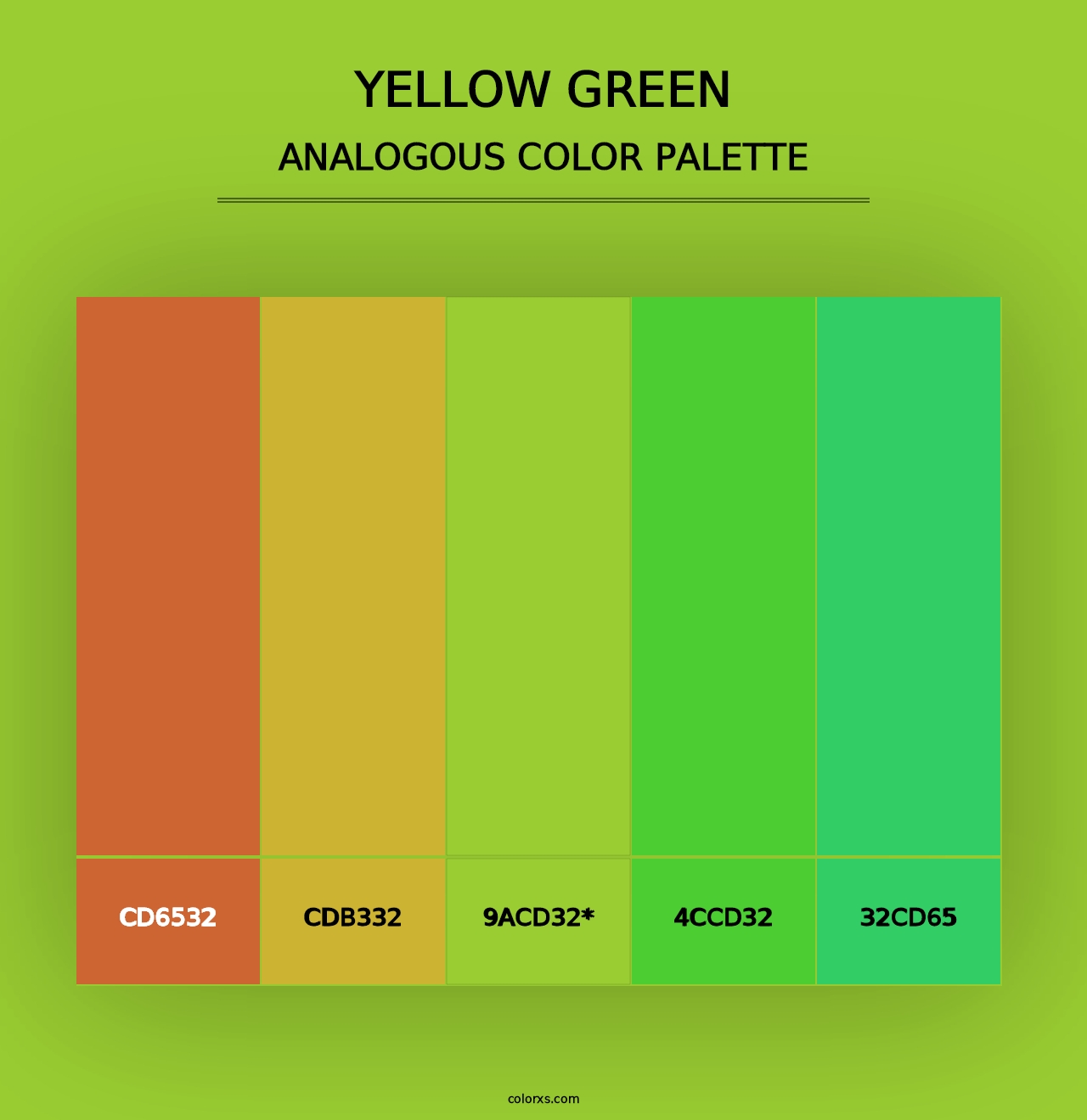 Yellow Green - Analogous Color Palette