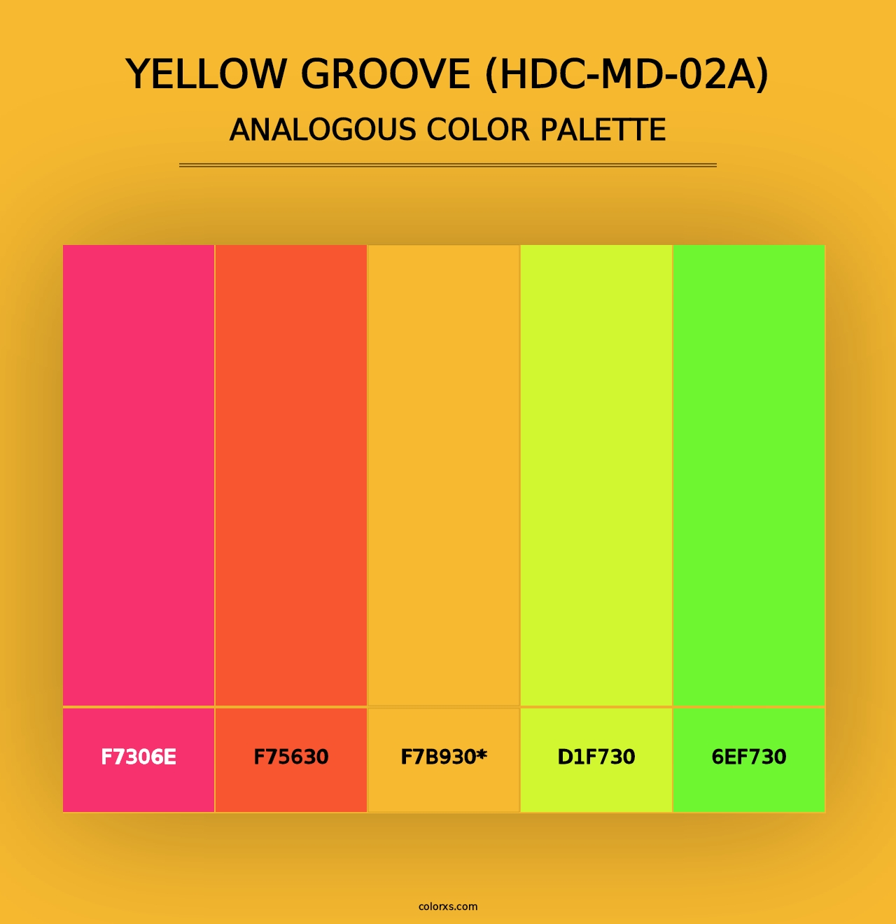 Yellow Groove (HDC-MD-02A) - Analogous Color Palette