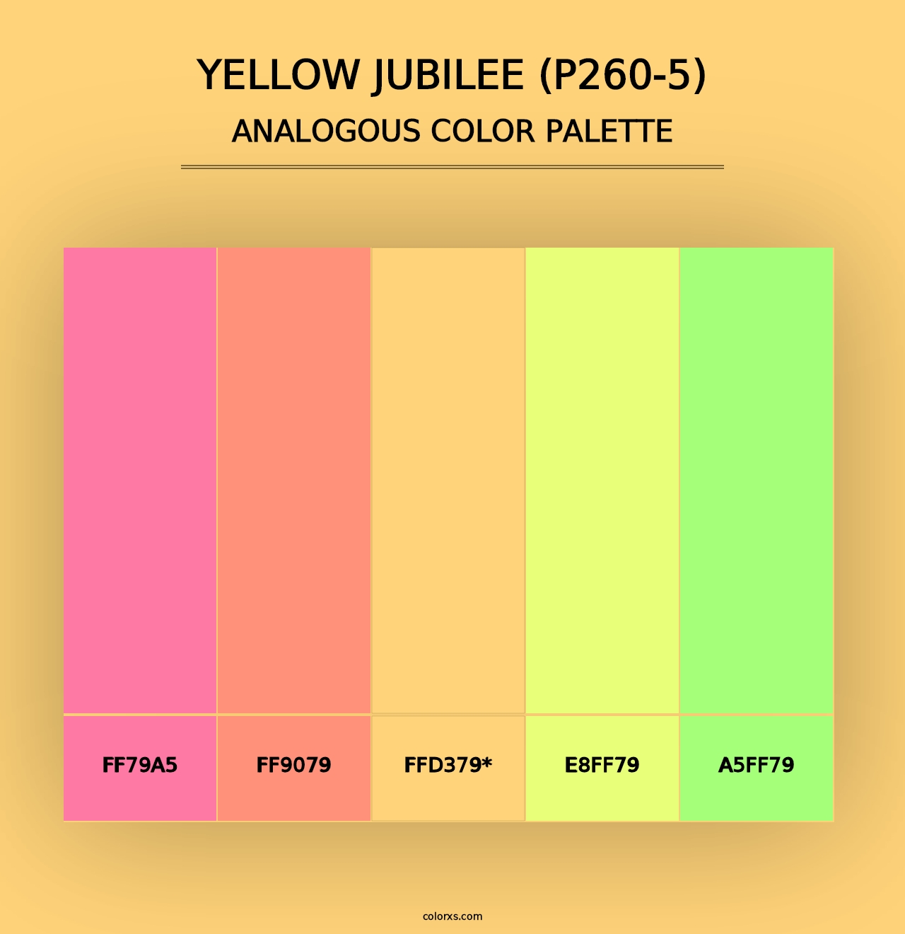 Yellow Jubilee (P260-5) - Analogous Color Palette