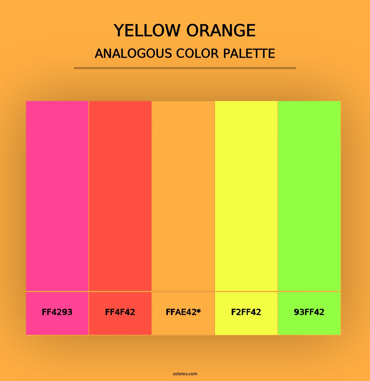 Yellow Orange - Analogous Color Palette