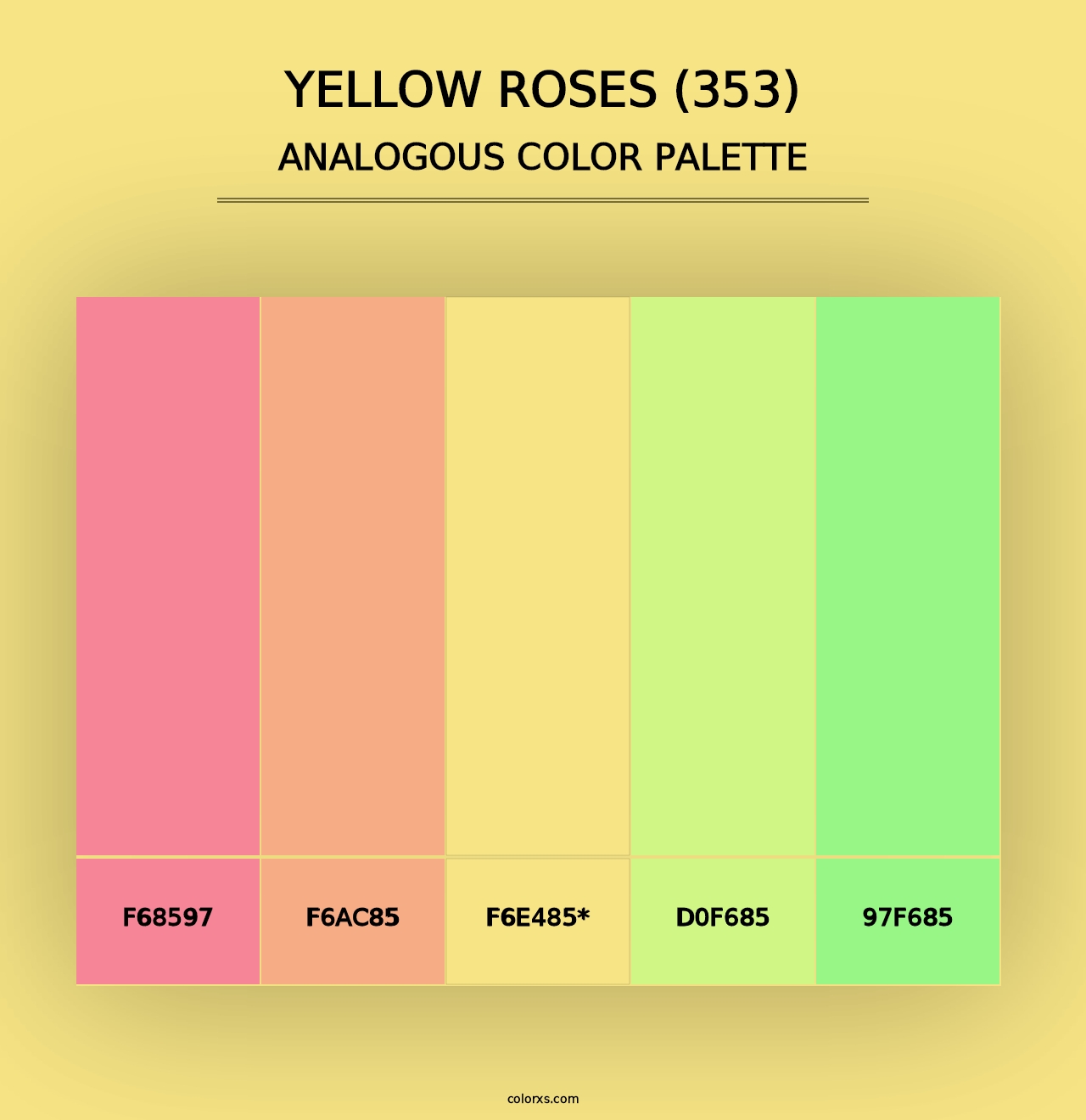 Yellow Roses (353) - Analogous Color Palette