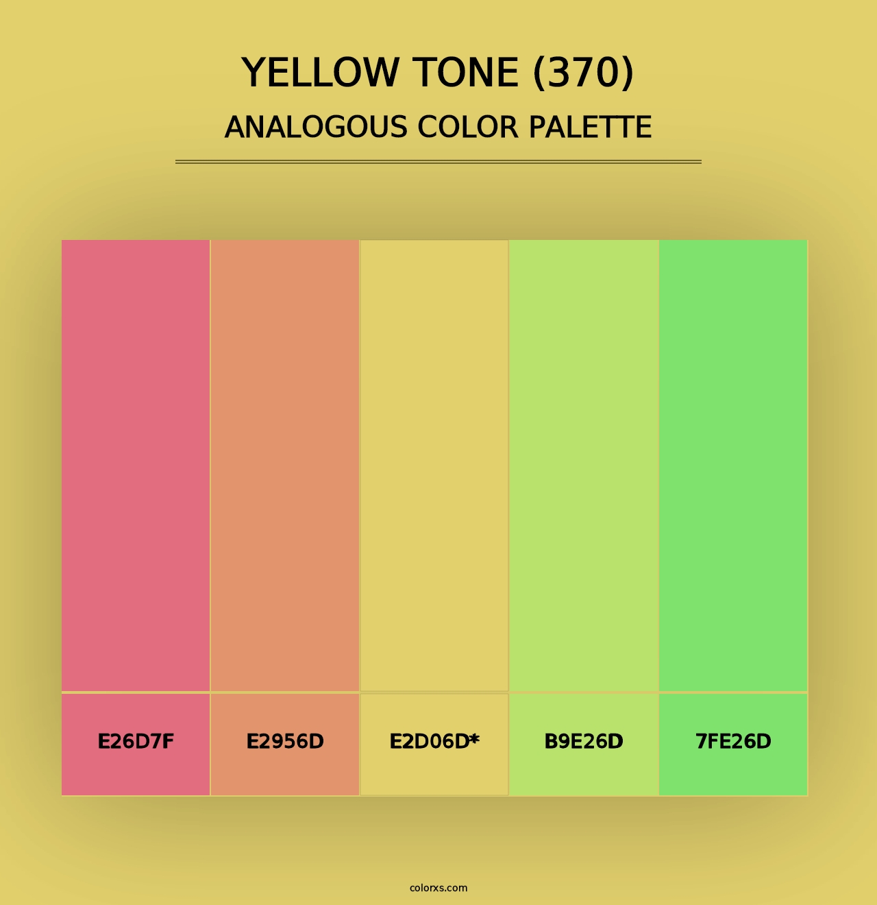 Yellow Tone (370) - Analogous Color Palette