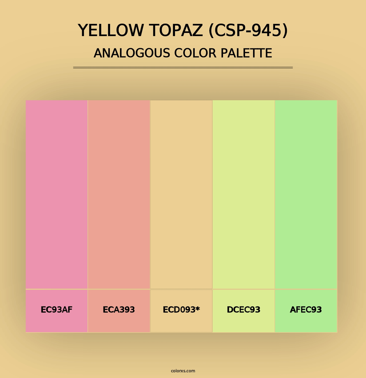 Yellow Topaz (CSP-945) - Analogous Color Palette