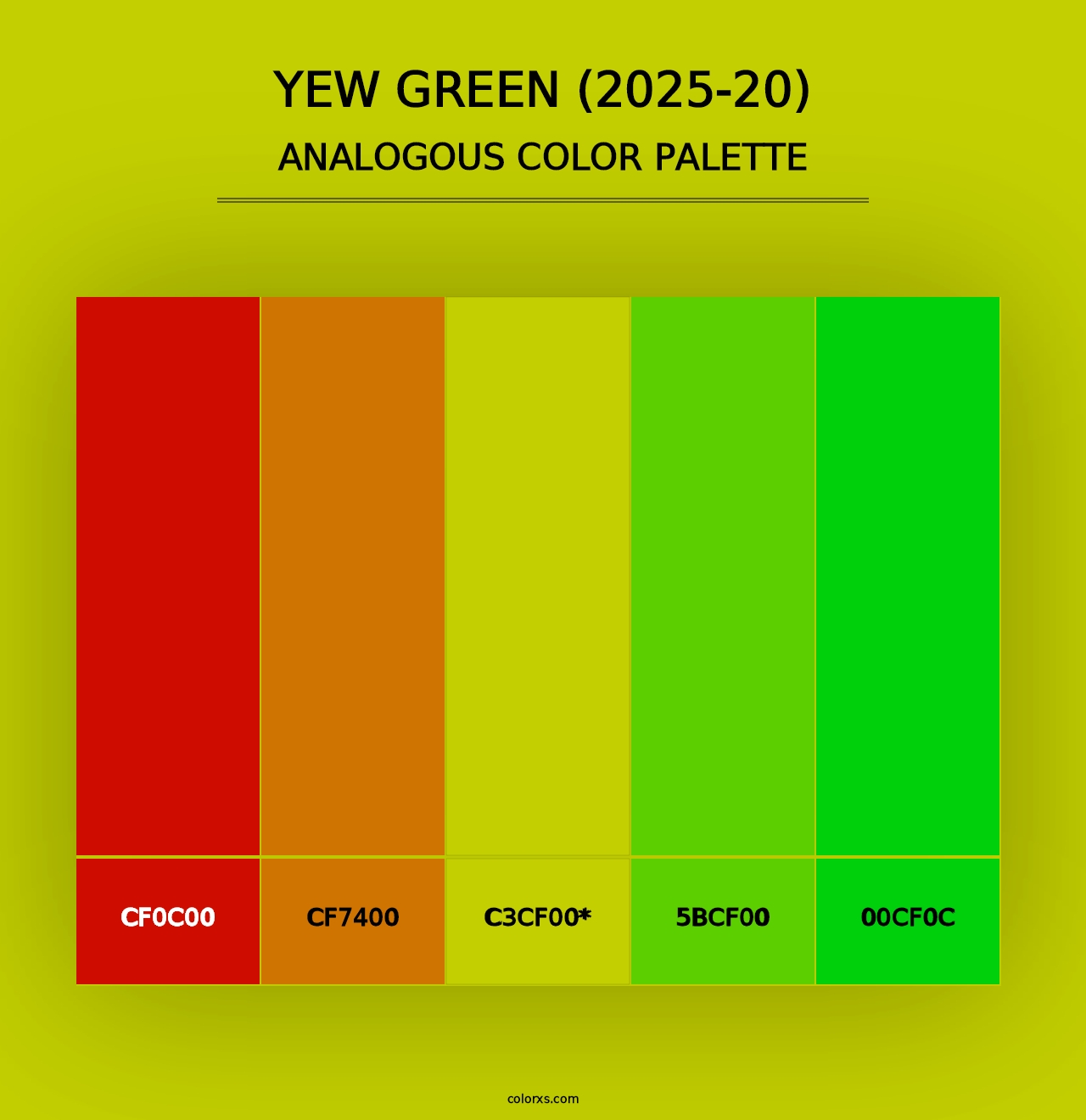 Yew Green (2025-20) - Analogous Color Palette