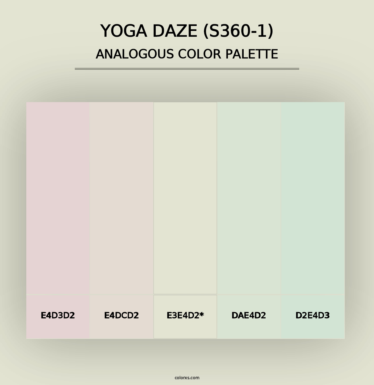 Yoga Daze (S360-1) - Analogous Color Palette