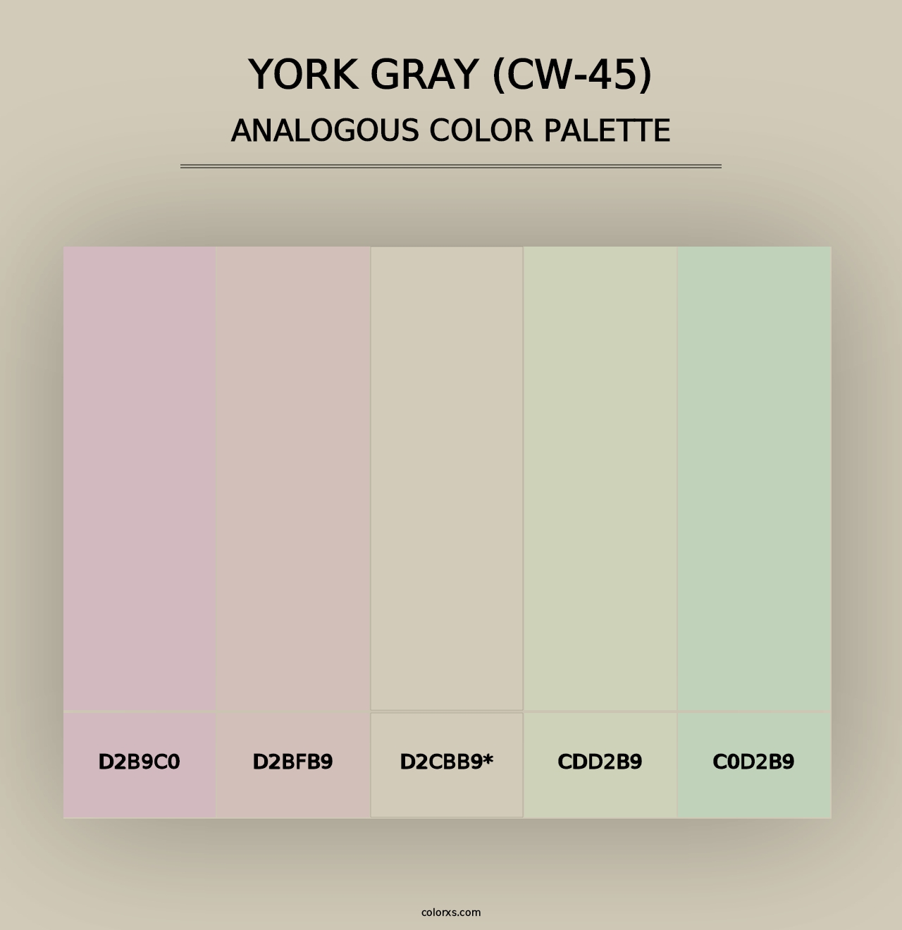 York Gray (CW-45) - Analogous Color Palette