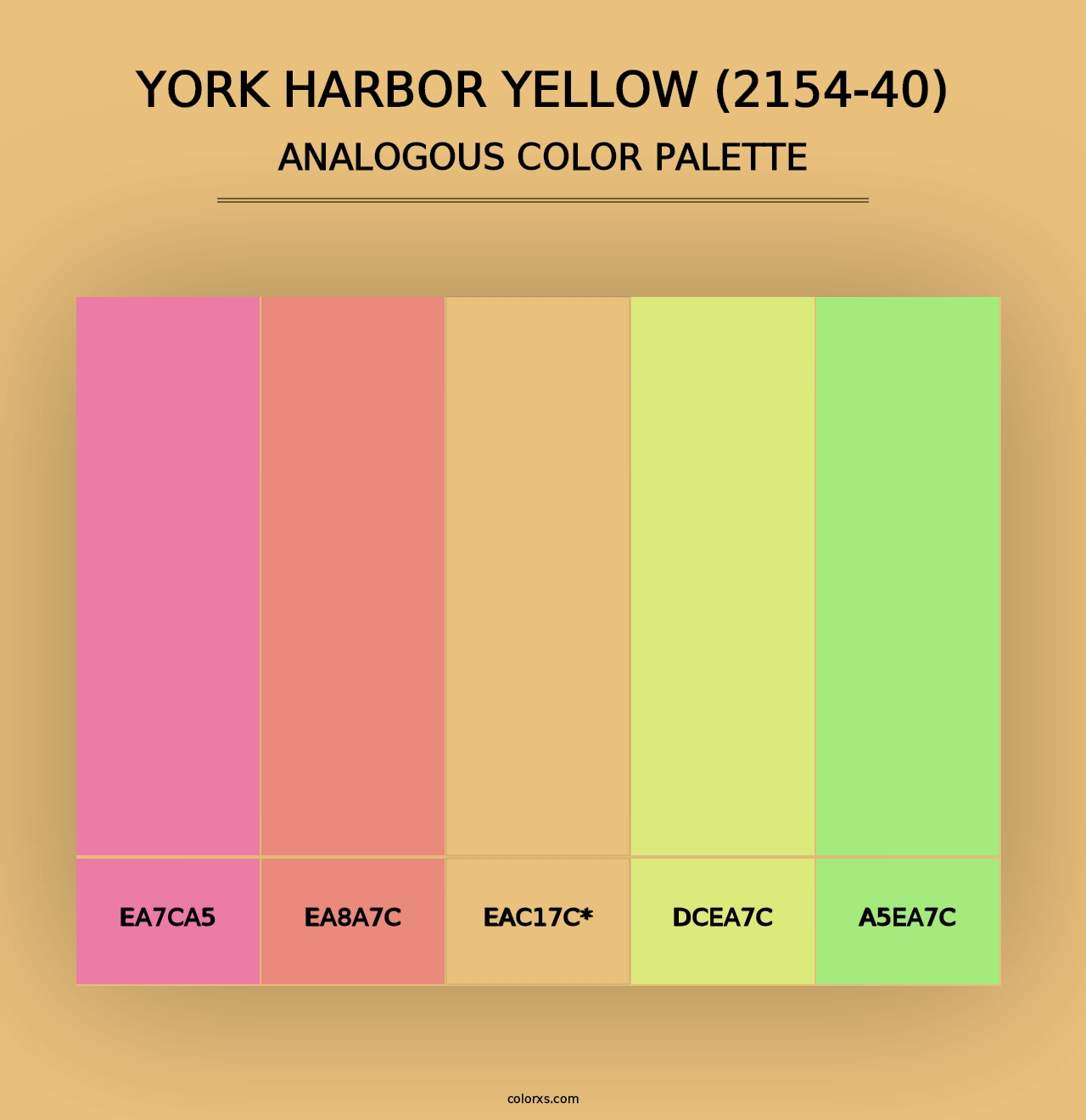 York Harbor Yellow (2154-40) - Analogous Color Palette