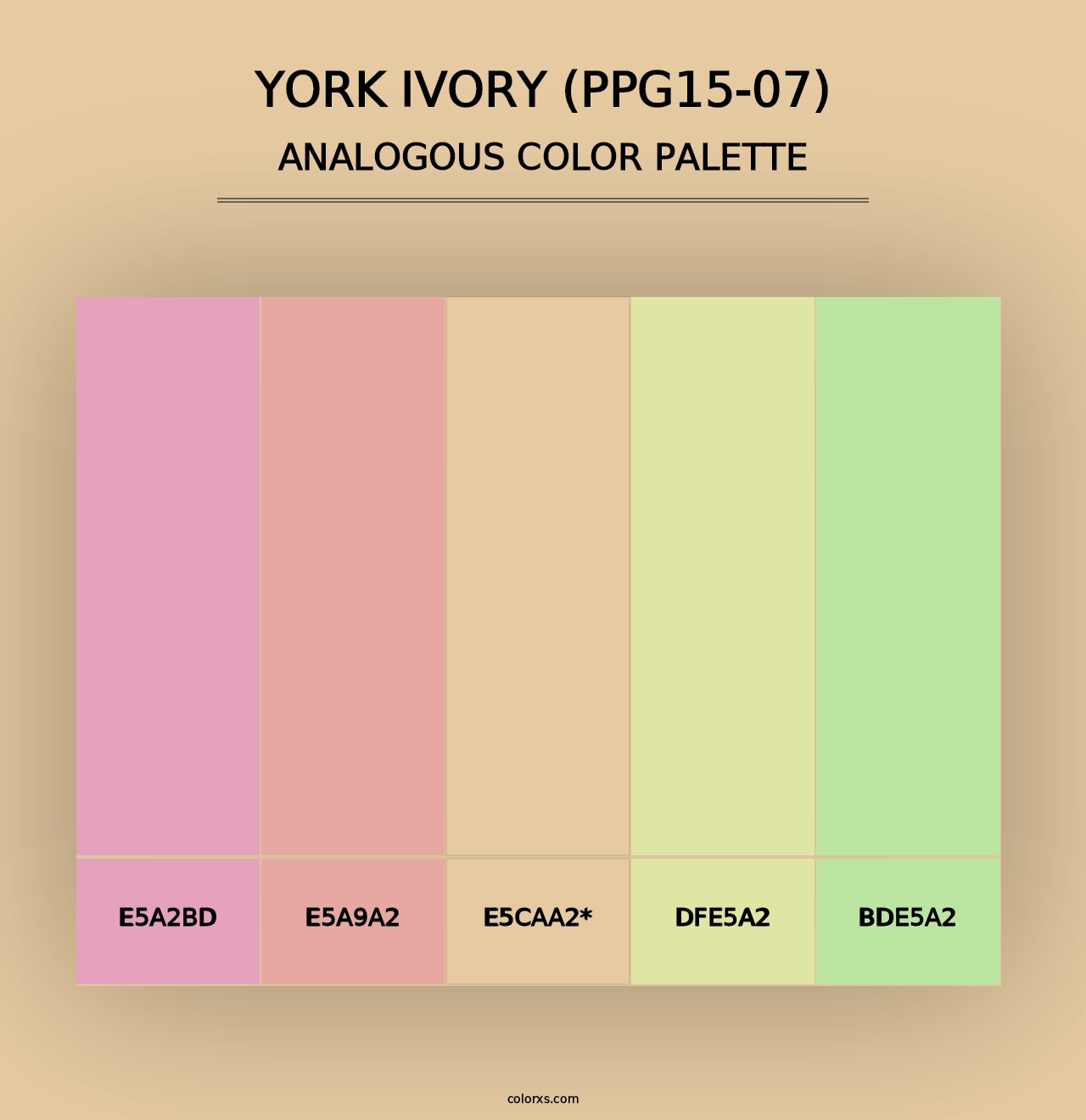 York Ivory (PPG15-07) - Analogous Color Palette