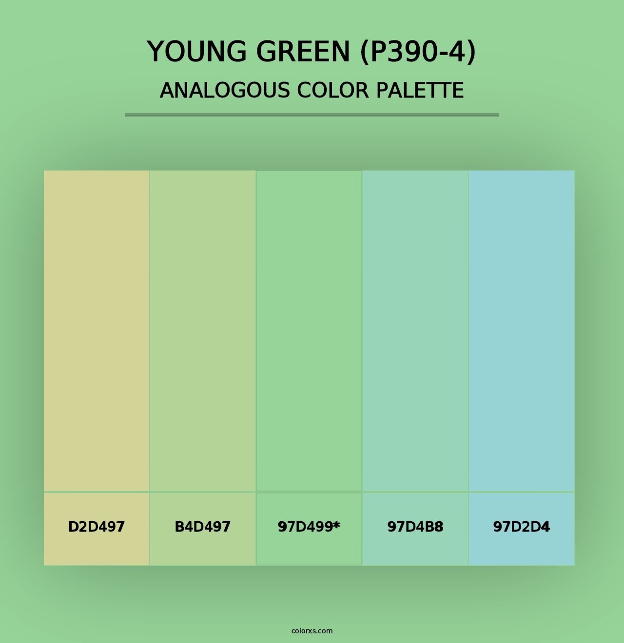 Young Green (P390-4) - Analogous Color Palette