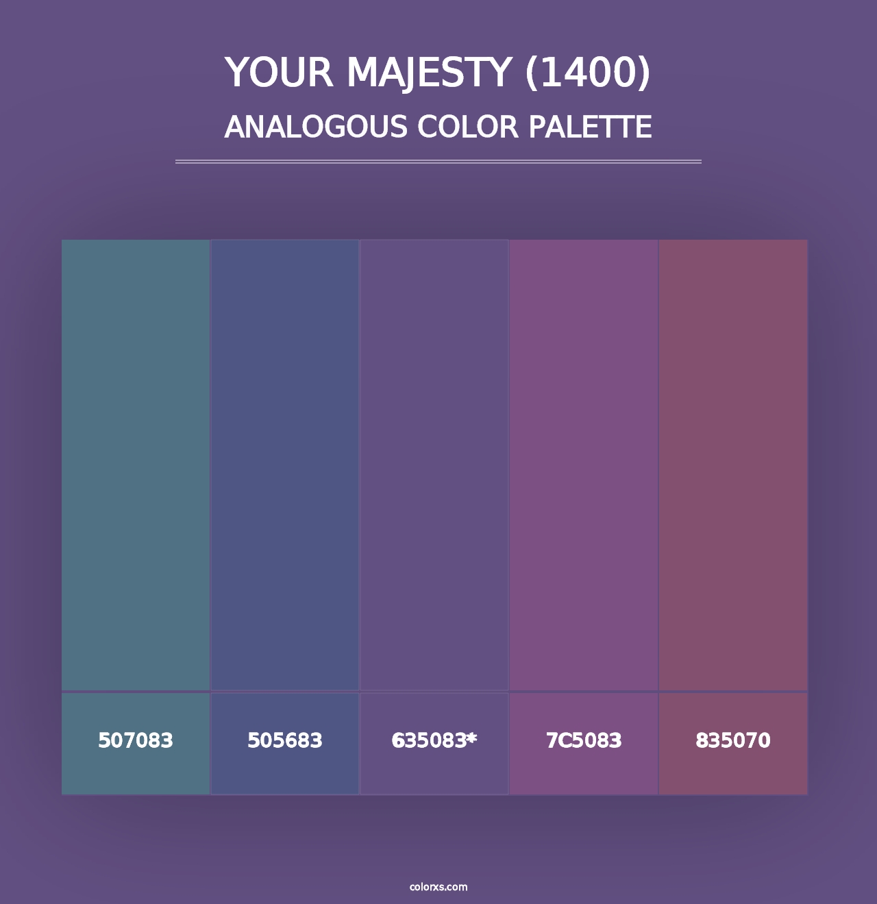 Your Majesty (1400) - Analogous Color Palette