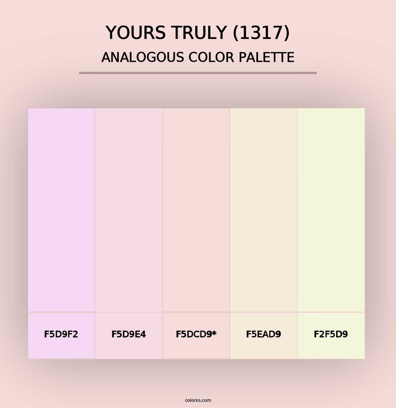 Yours Truly (1317) - Analogous Color Palette