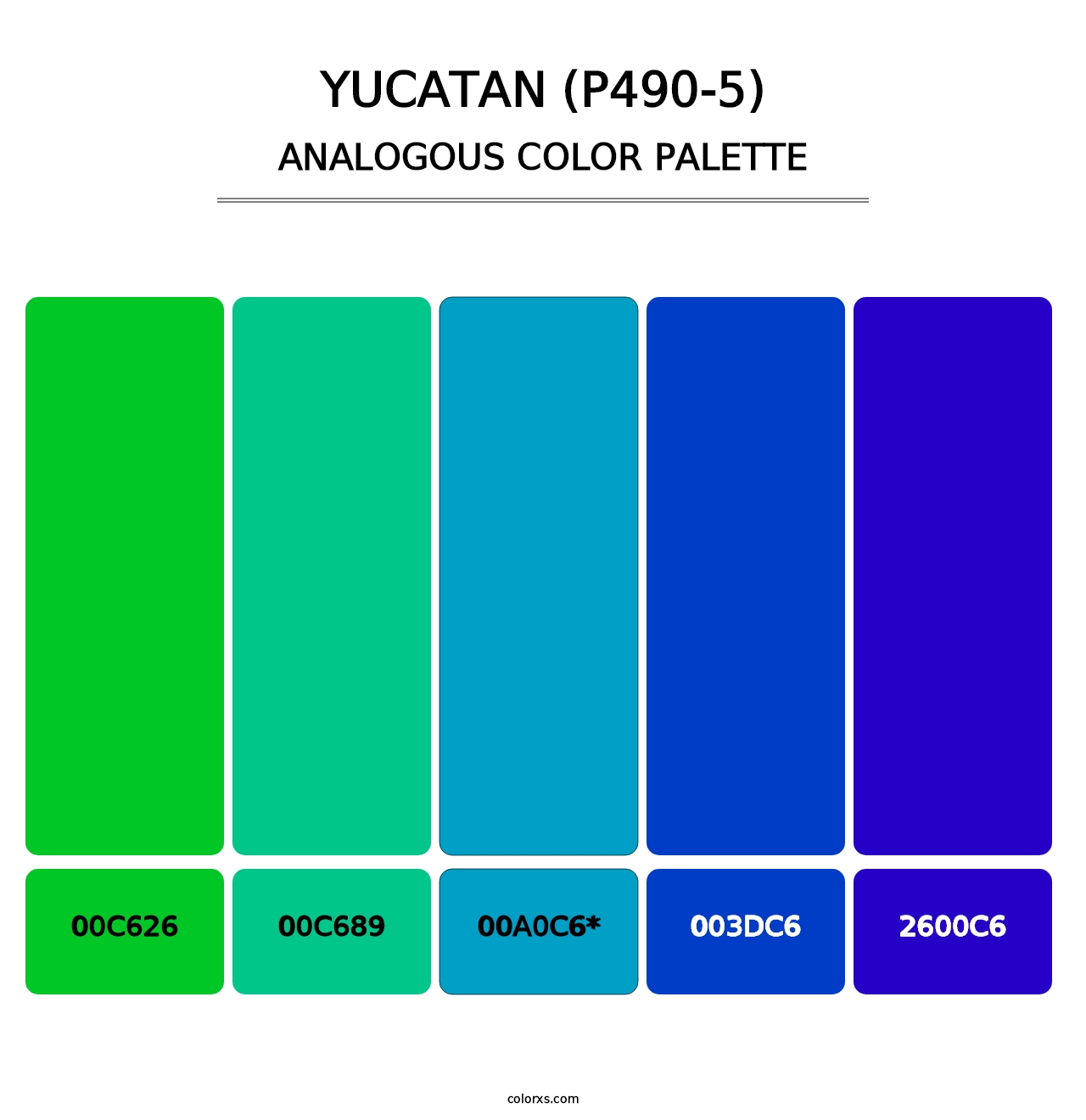 Yucatan (P490-5) - Analogous Color Palette