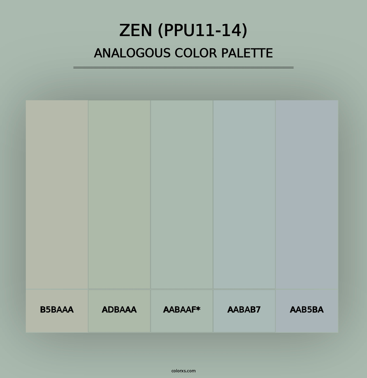 Zen (PPU11-14) - Analogous Color Palette