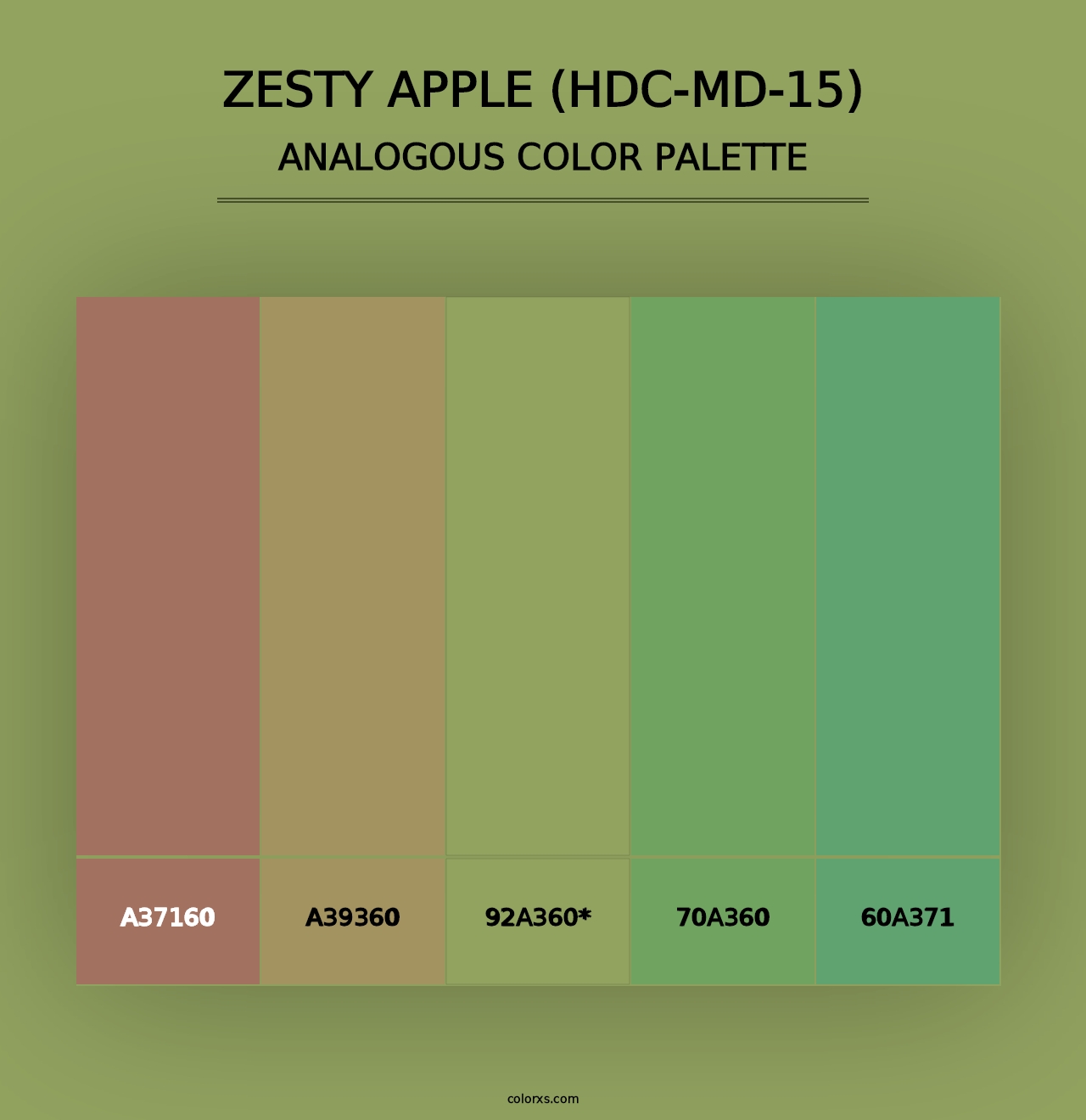 Zesty Apple (HDC-MD-15) - Analogous Color Palette