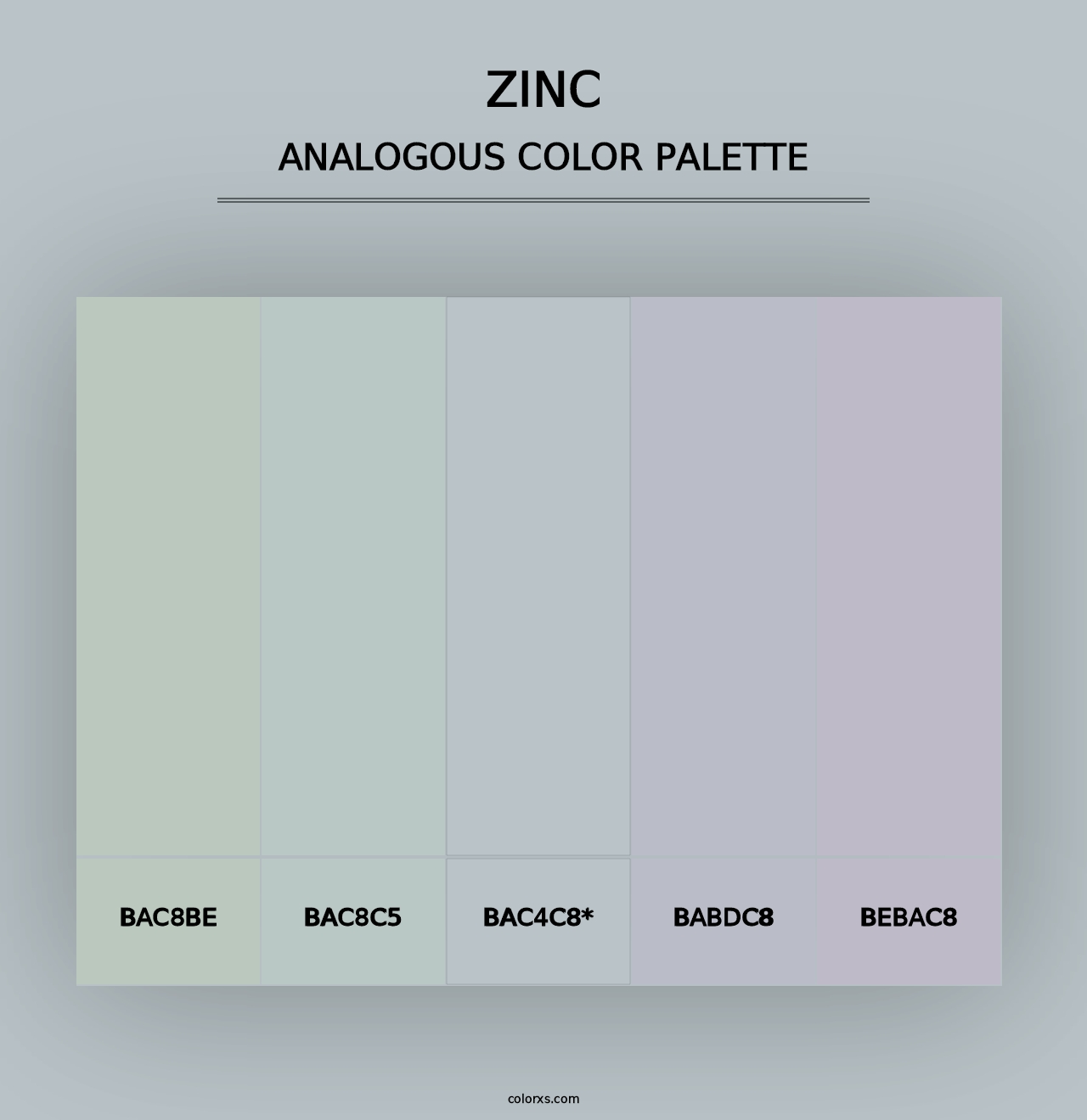 Zinc - Analogous Color Palette