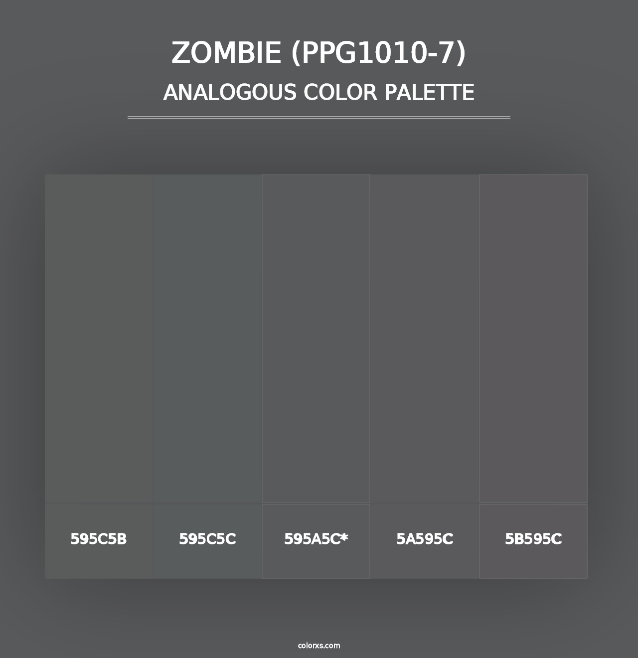 Zombie (PPG1010-7) - Analogous Color Palette