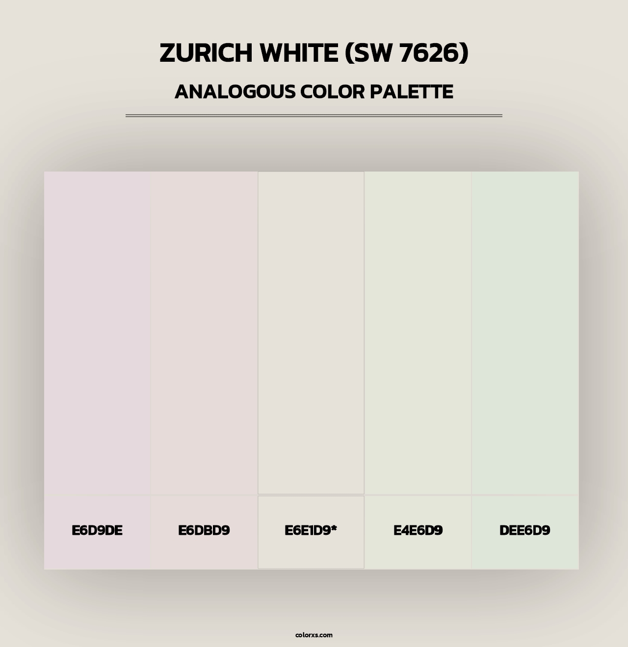 Zurich White (SW 7626) - Analogous Color Palette