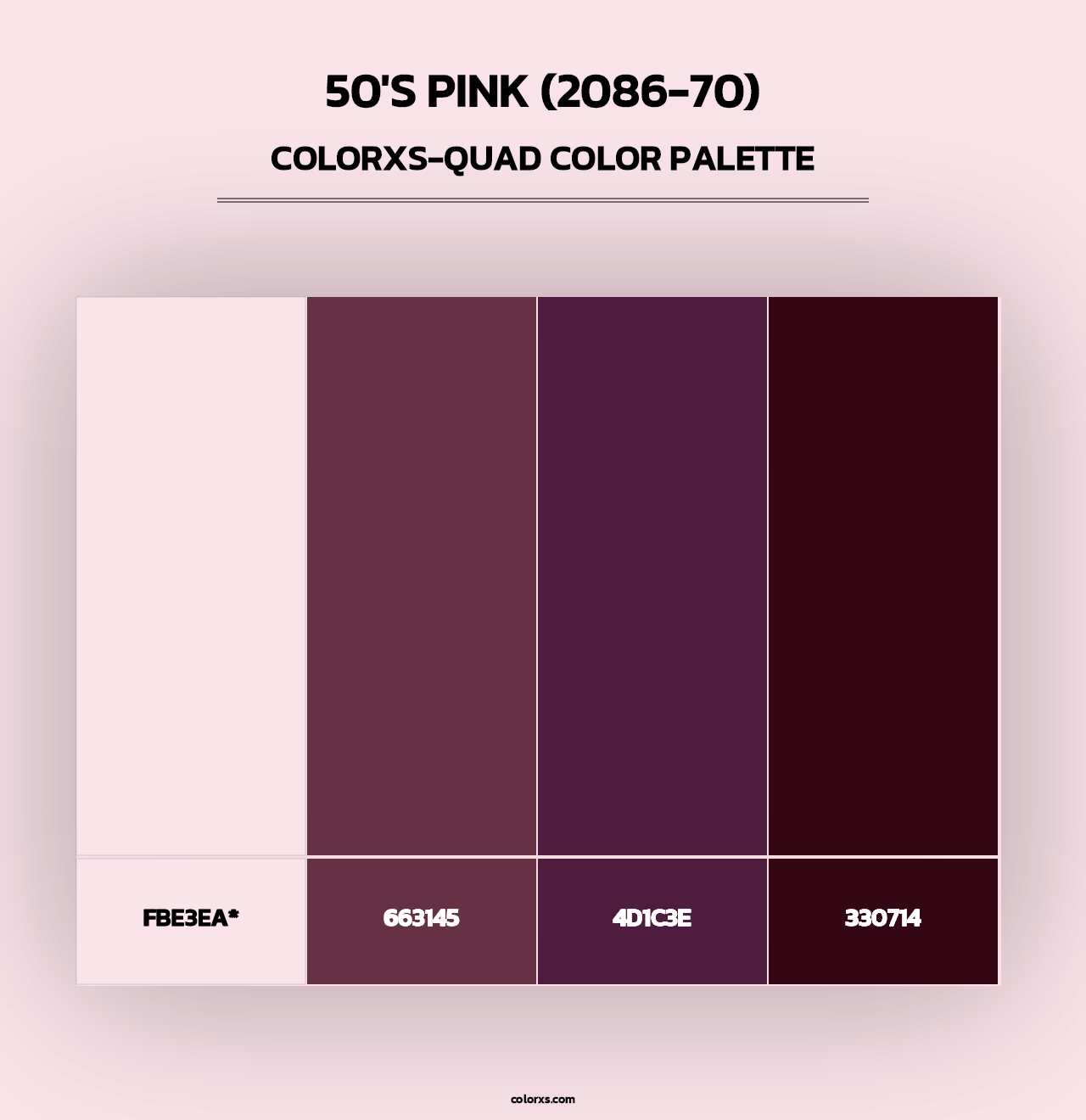 50's Pink (2086-70) - Colorxs Quad Palette