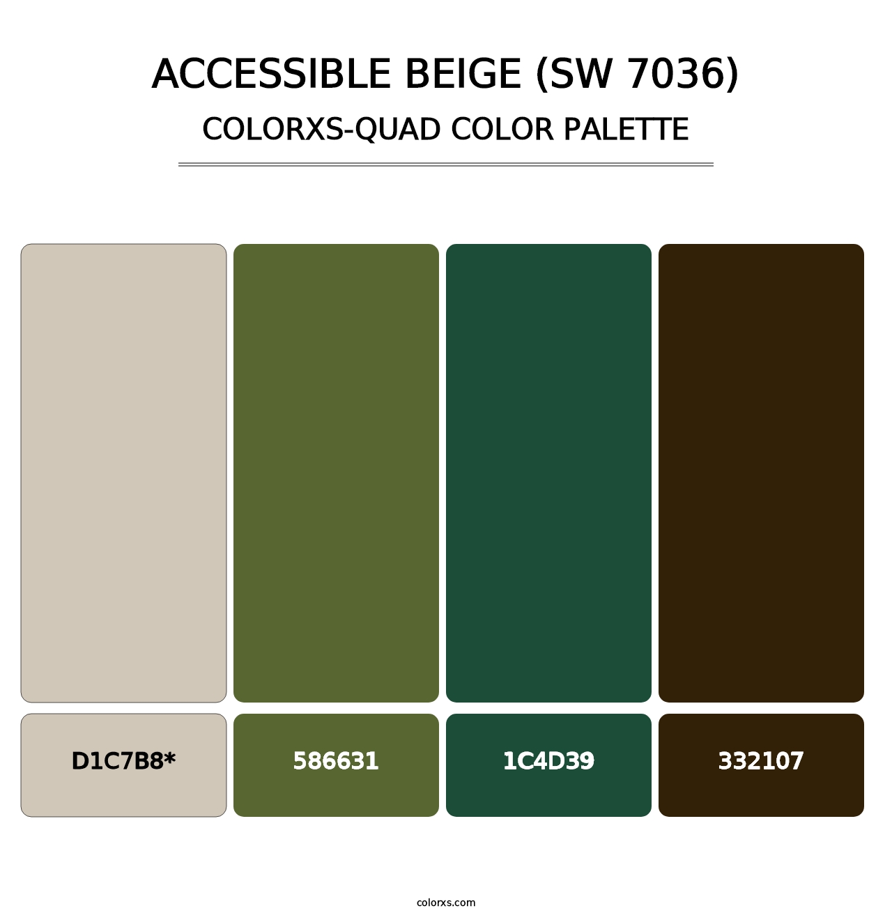 Accessible Beige (SW 7036) - Colorxs Quad Palette