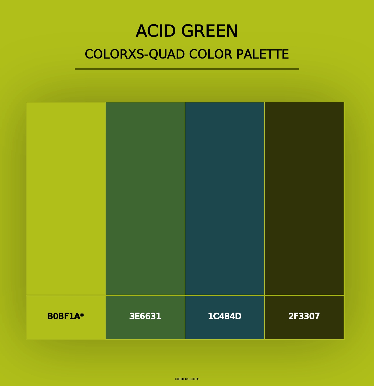 Acid Green - Colorxs Quad Palette