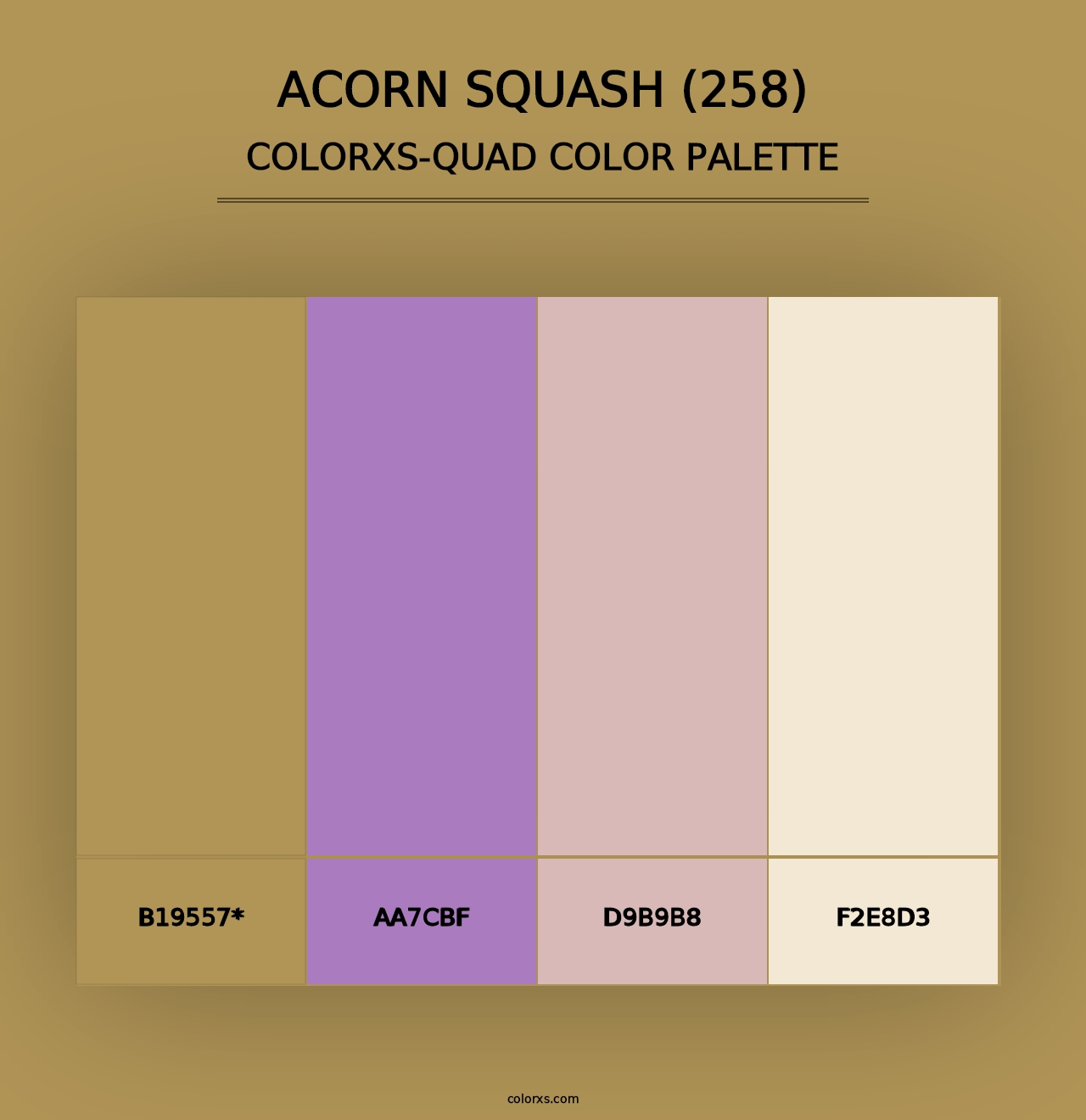 Acorn Squash (258) - Colorxs Quad Palette