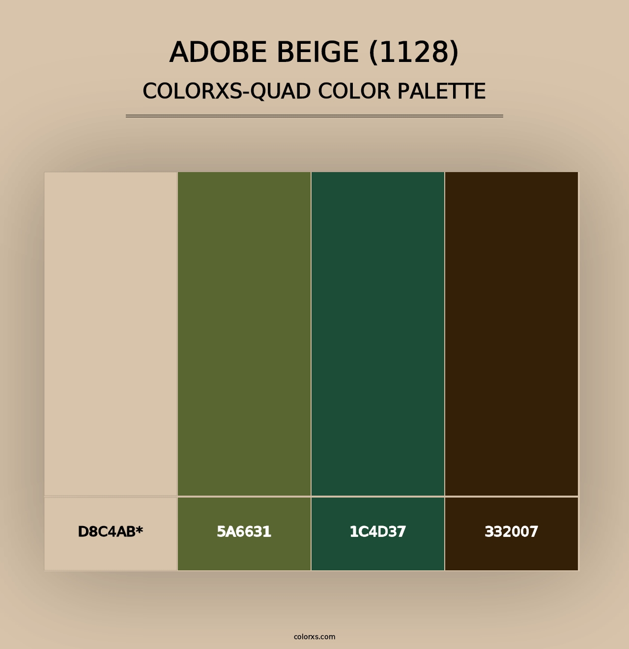 Adobe Beige (1128) - Colorxs Quad Palette