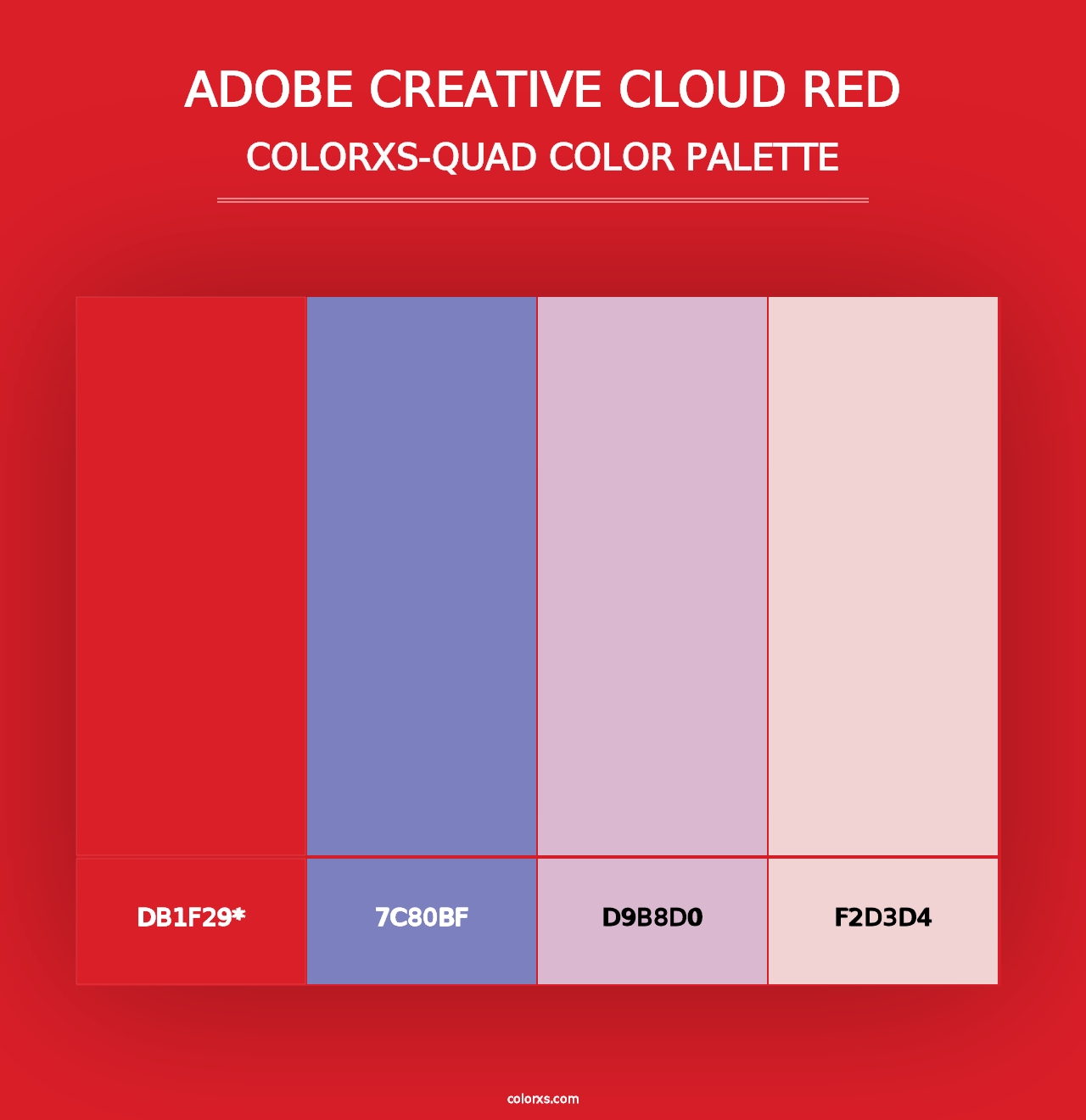 Adobe Creative Cloud Red - Colorxs Quad Palette