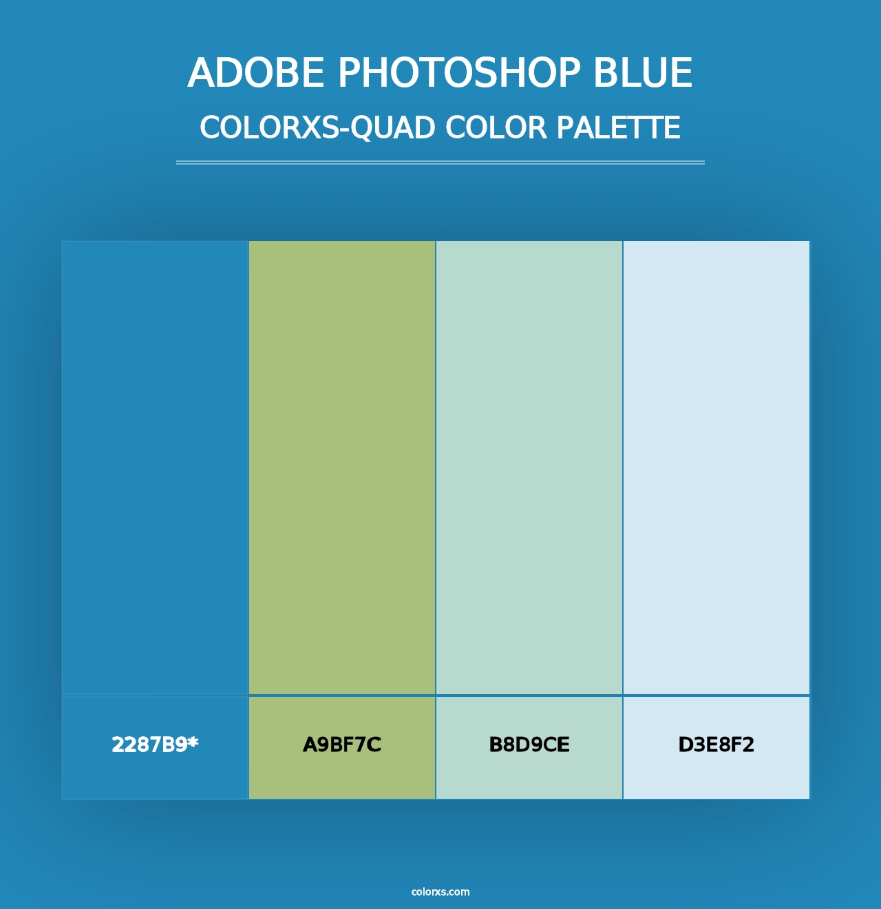 Adobe Photoshop Blue - Colorxs Quad Palette