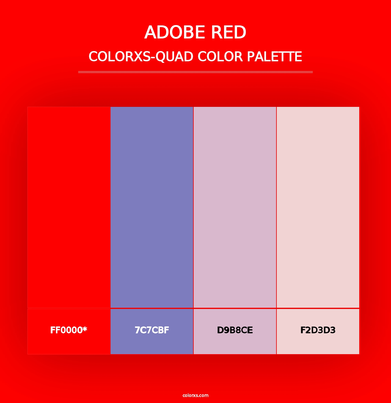 Adobe Red - Colorxs Quad Palette