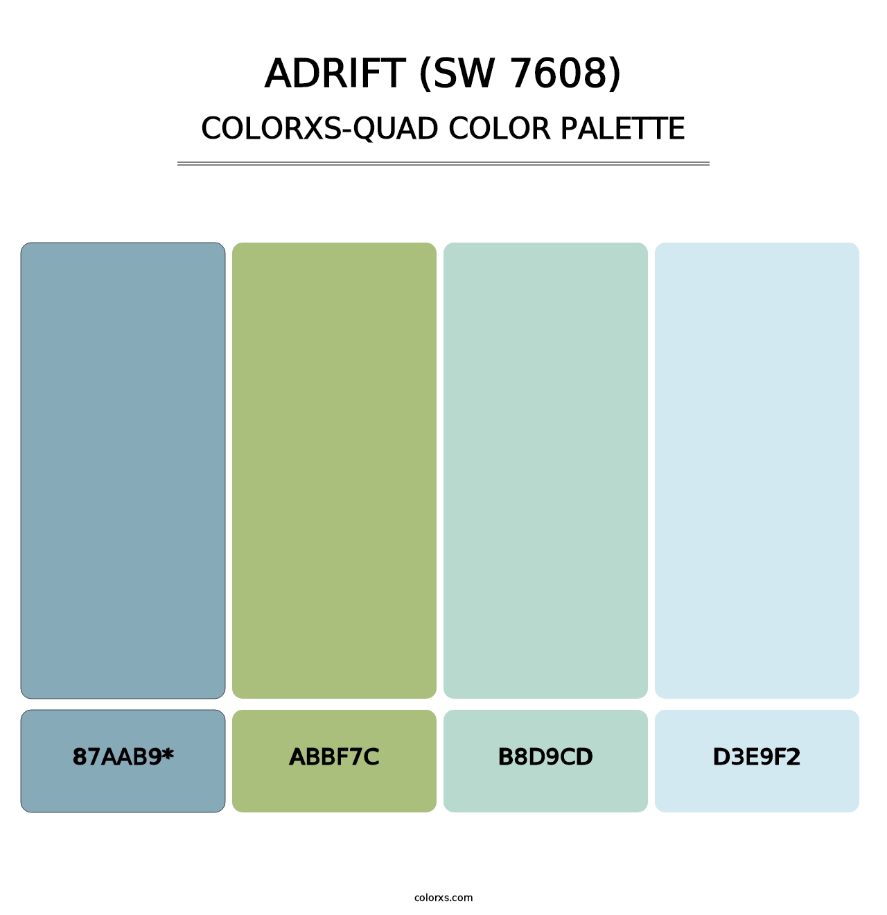 Adrift (SW 7608) - Colorxs Quad Palette