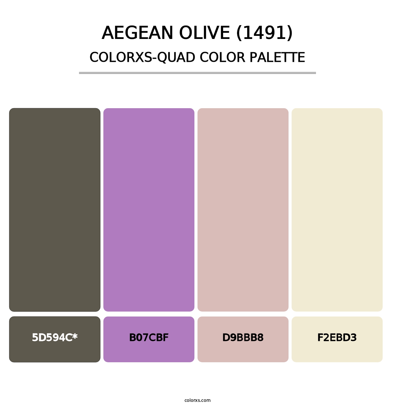 Aegean Olive (1491) - Colorxs Quad Palette