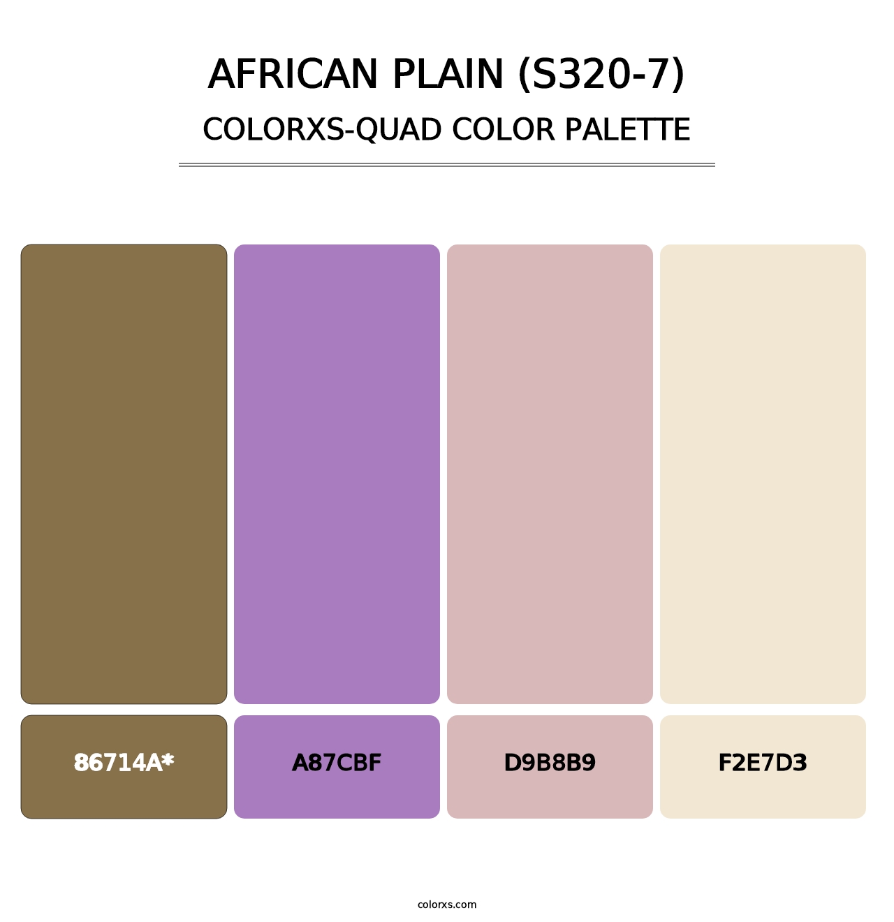 African Plain (S320-7) - Colorxs Quad Palette