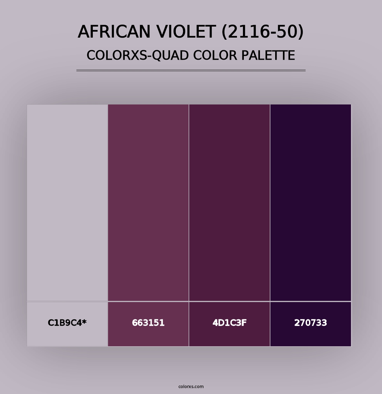 African Violet (2116-50) - Colorxs Quad Palette