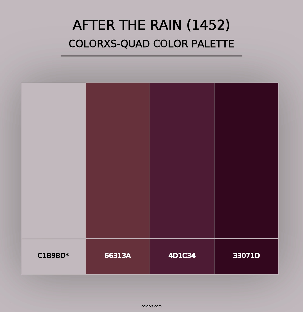 After the Rain (1452) - Colorxs Quad Palette