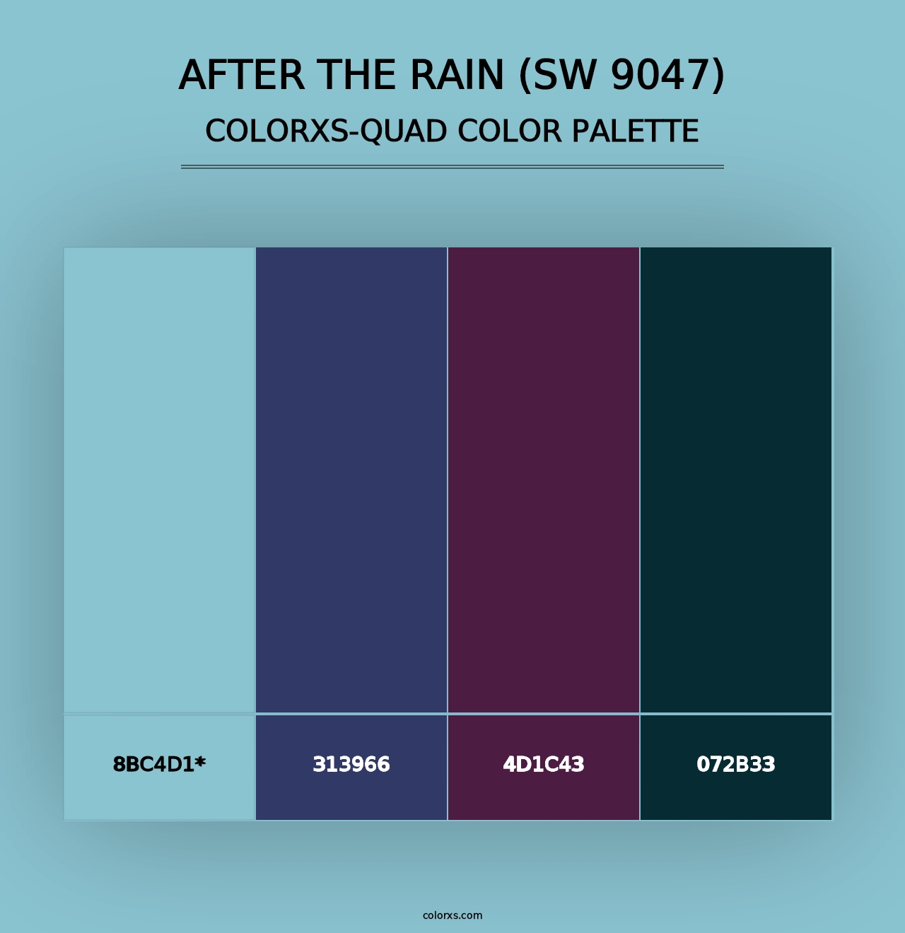 After the Rain (SW 9047) - Colorxs Quad Palette