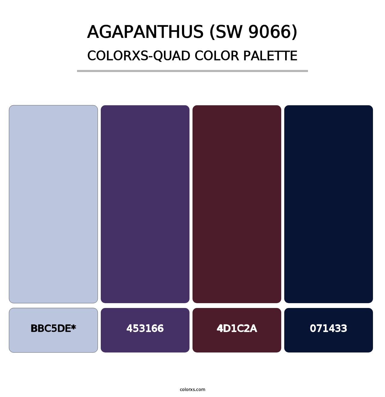 Agapanthus (SW 9066) - Colorxs Quad Palette