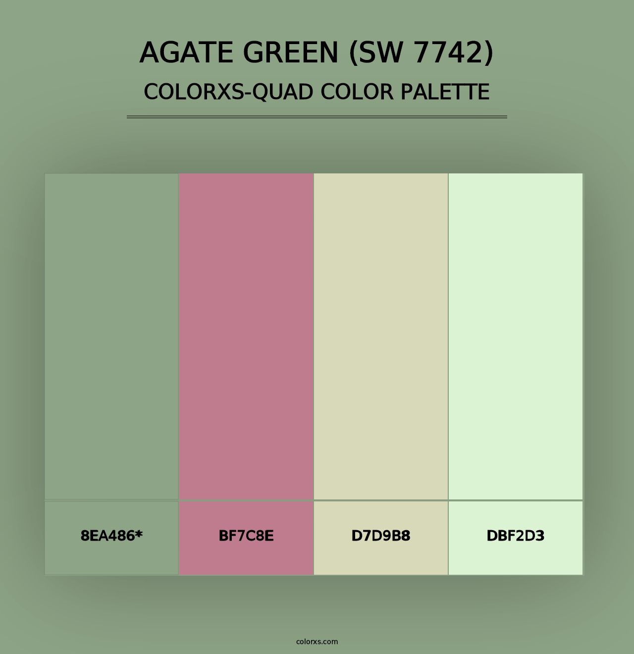 Agate Green (SW 7742) - Colorxs Quad Palette