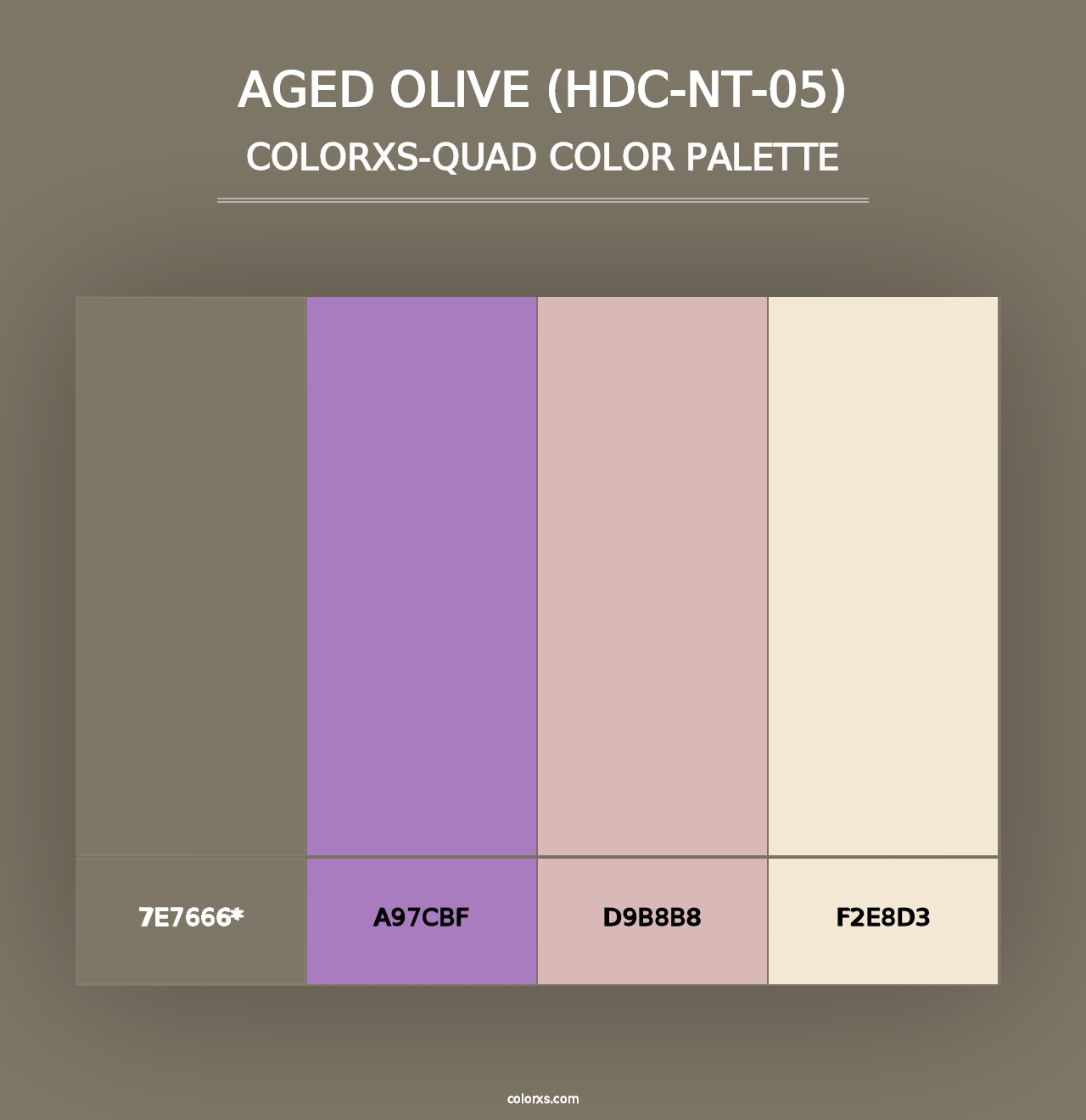 Aged Olive (HDC-NT-05) - Colorxs Quad Palette