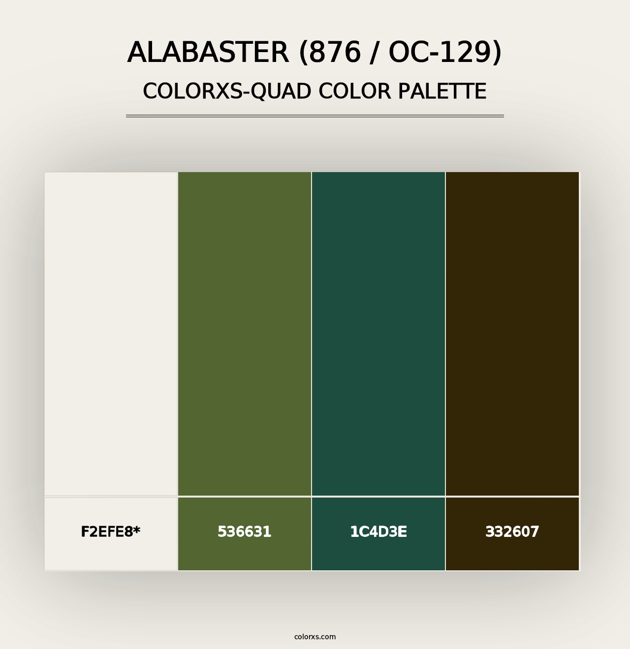 Alabaster (876 / OC-129) - Colorxs Quad Palette