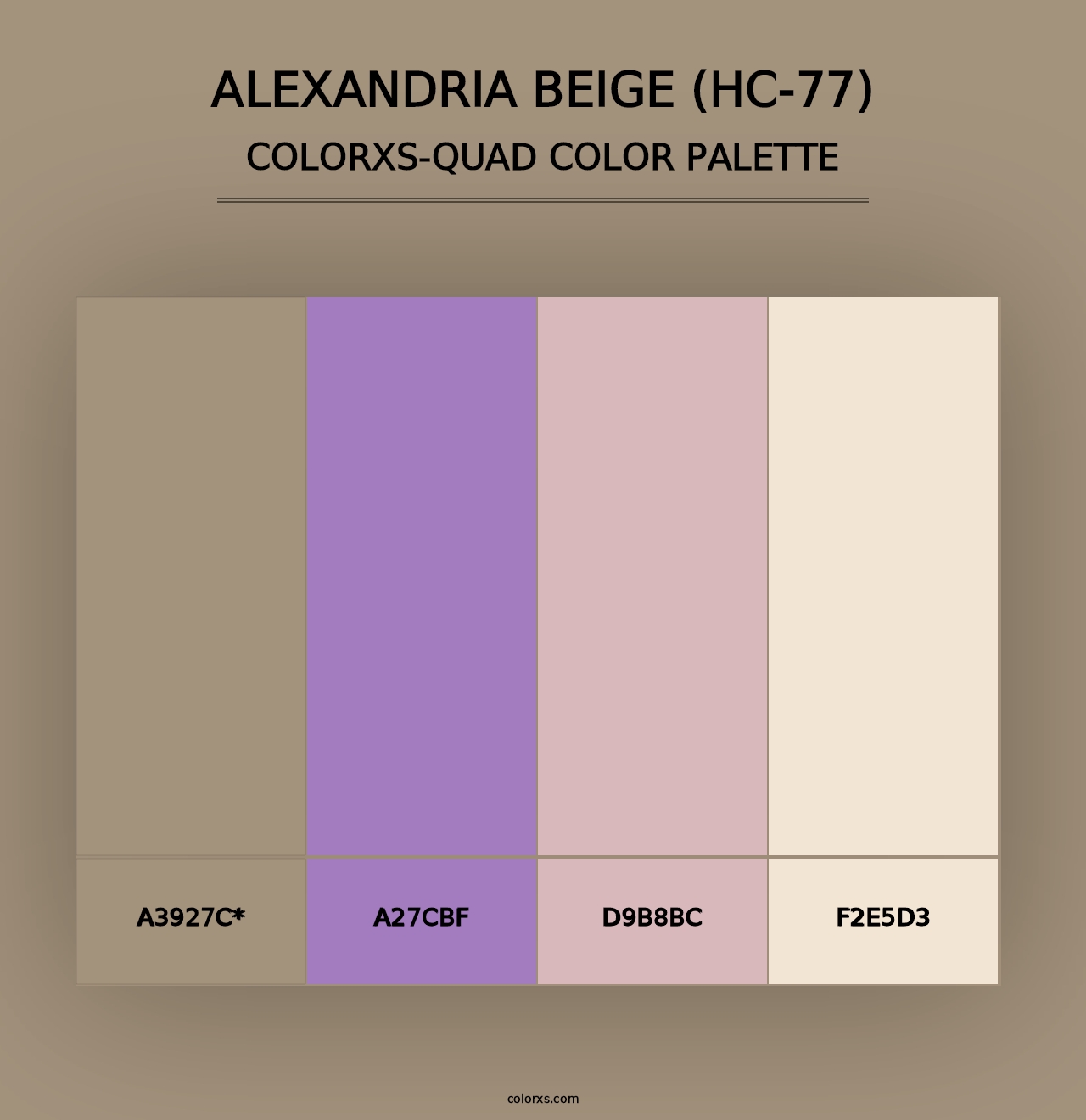 Alexandria Beige (HC-77) - Colorxs Quad Palette