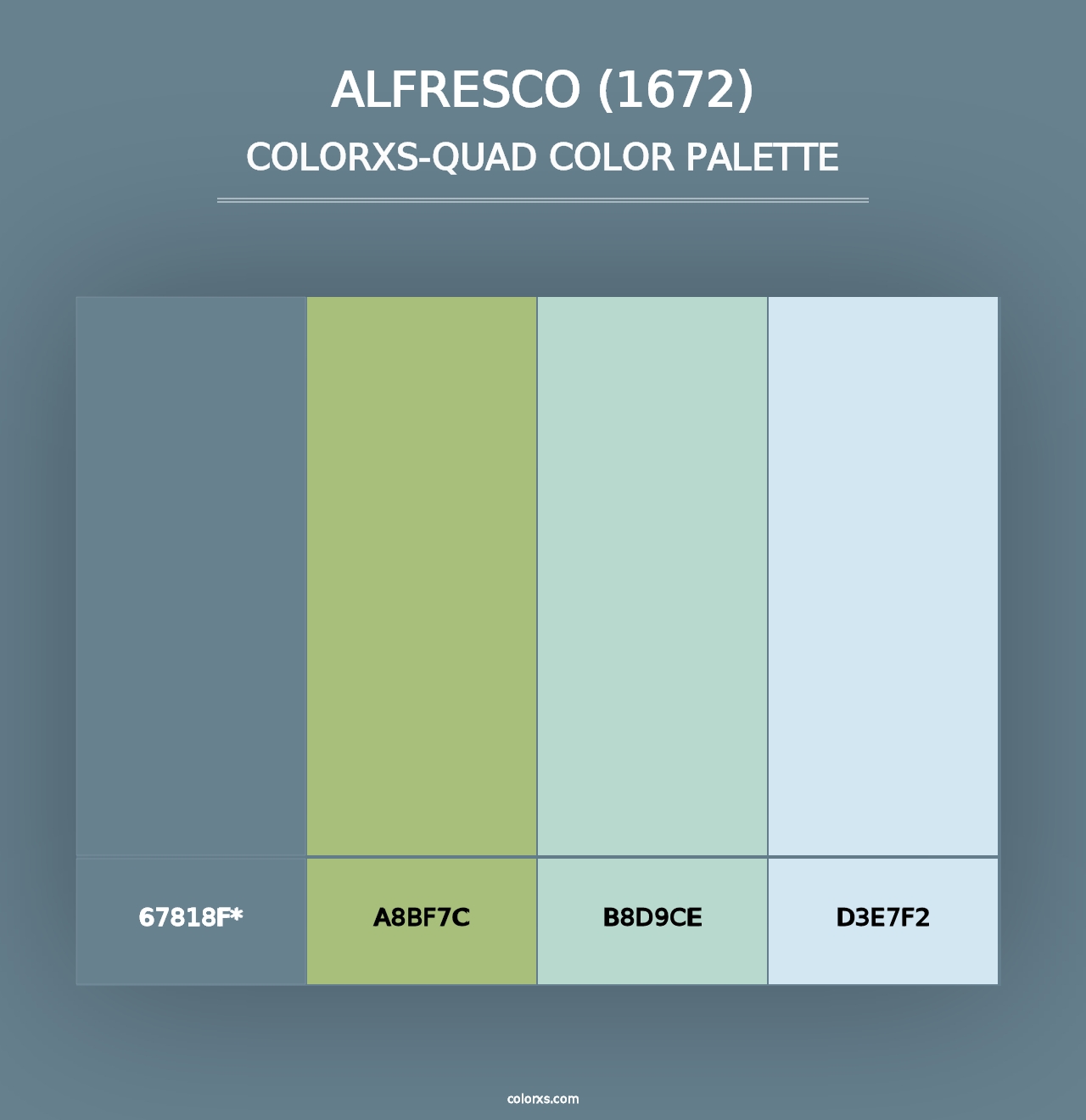 Alfresco (1672) - Colorxs Quad Palette