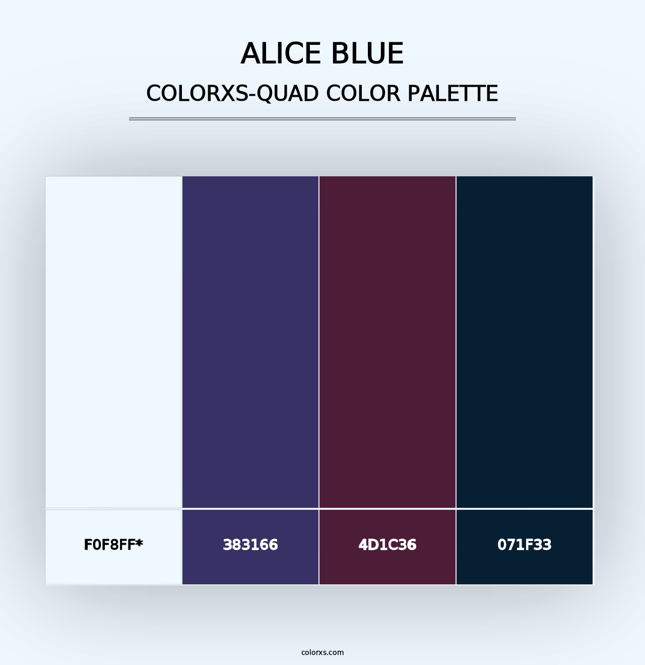 Alice blue - Colorxs Quad Palette