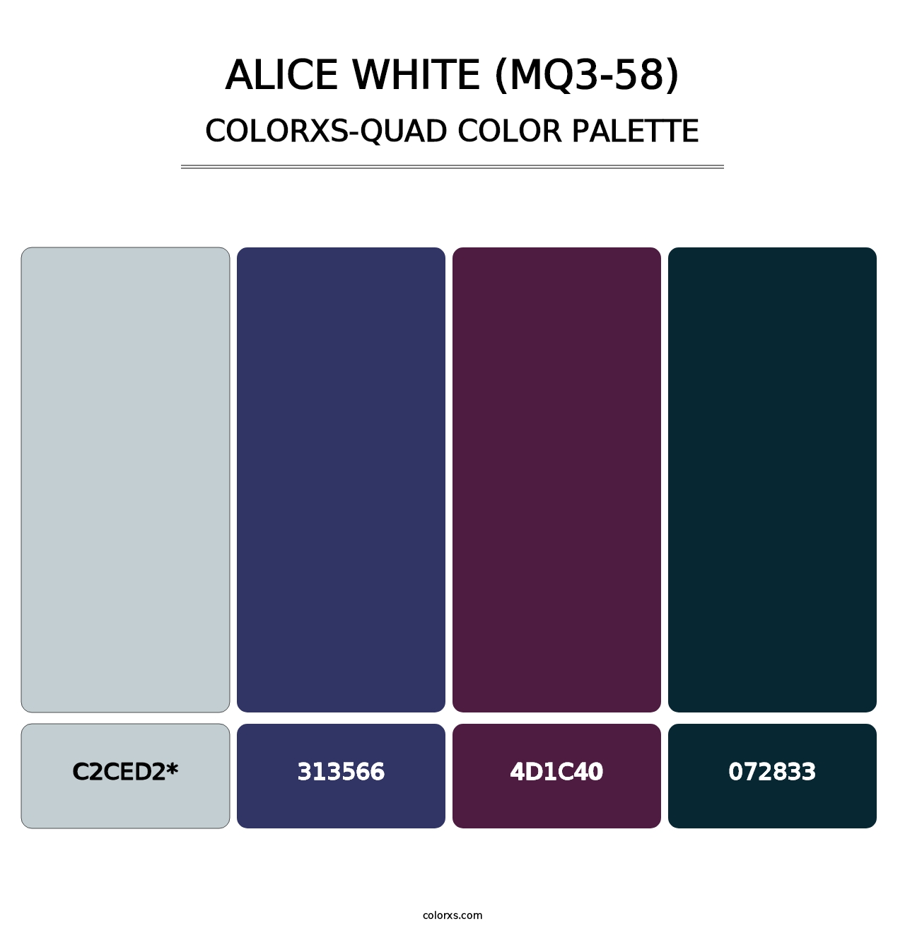 Alice White (MQ3-58) - Colorxs Quad Palette