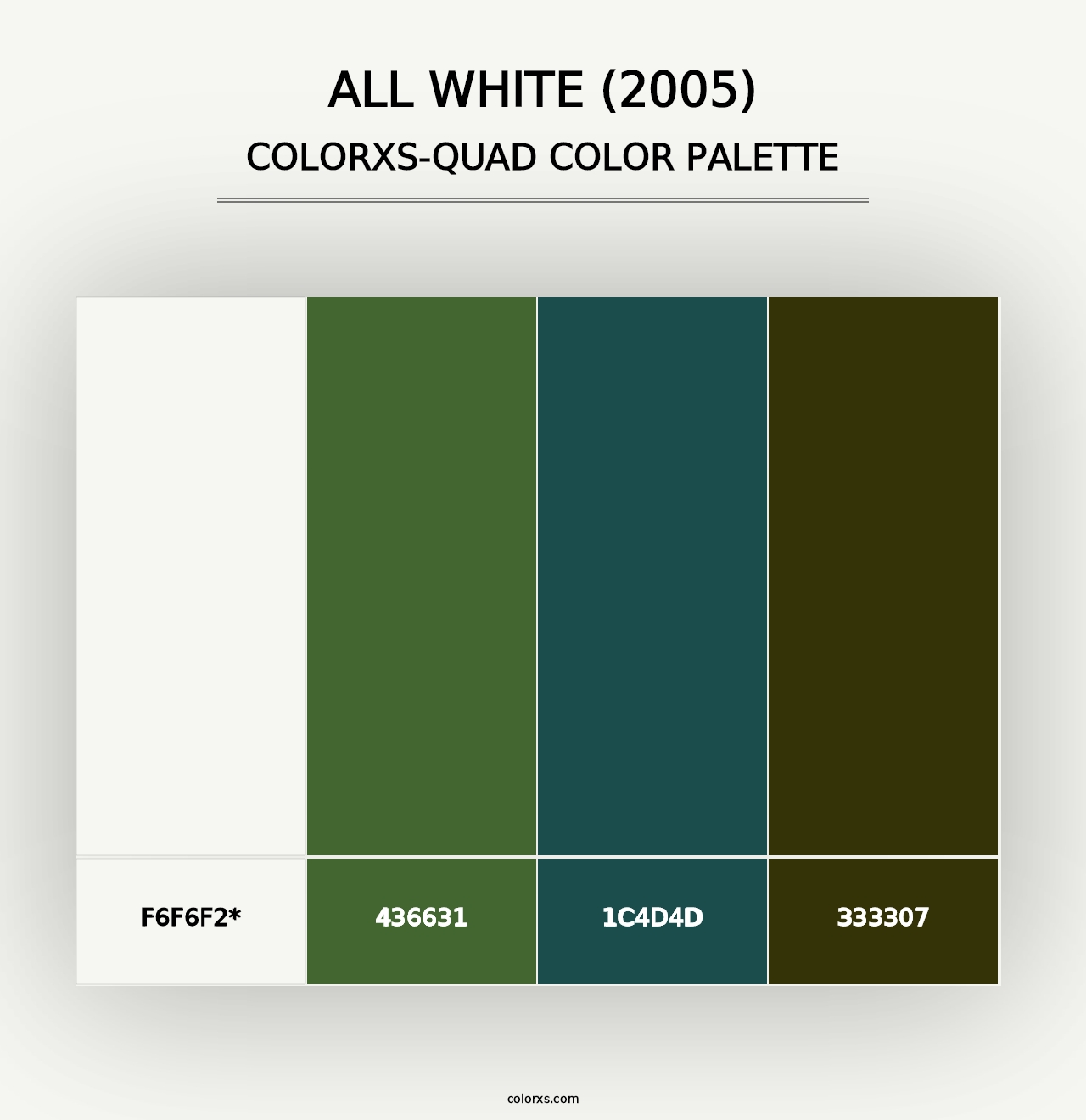 All White (2005) - Colorxs Quad Palette