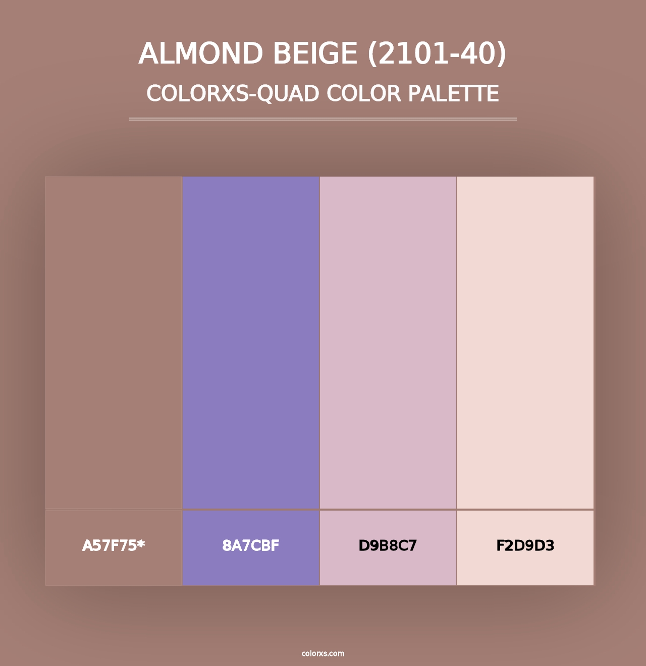 Almond Beige (2101-40) - Colorxs Quad Palette