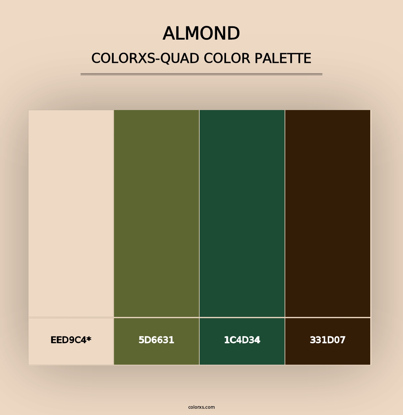 Almond - Colorxs Quad Palette