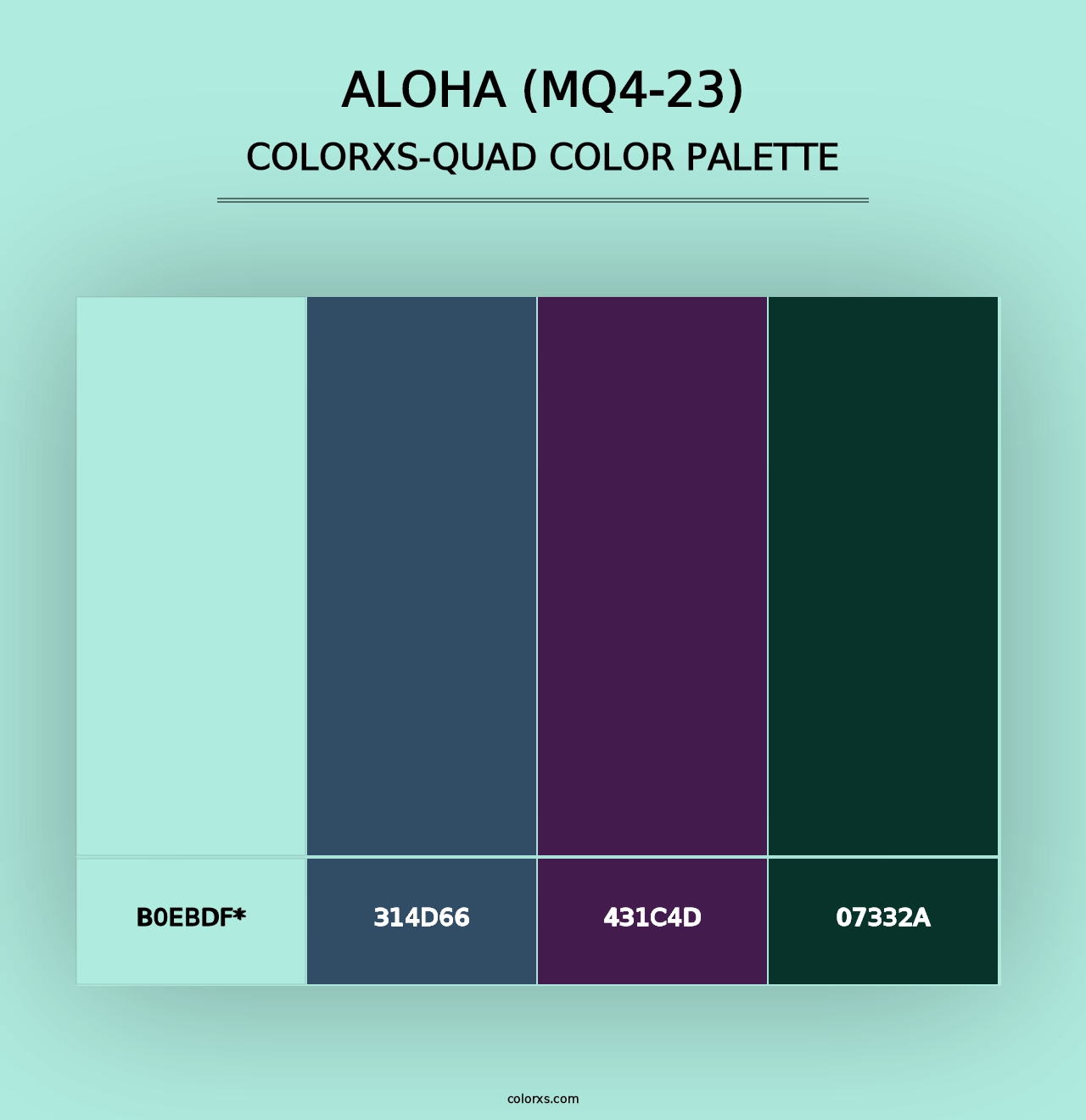 Aloha (MQ4-23) - Colorxs Quad Palette